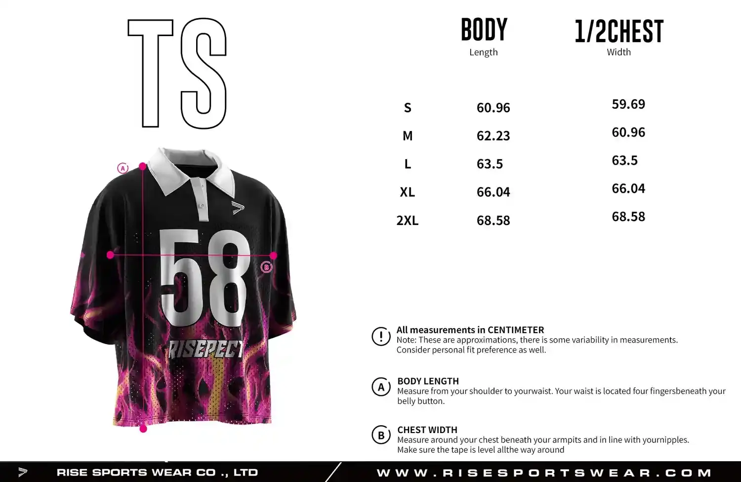 Men's Sizes Chart of Polo Collar Streetwear Wholesale Black American Football Tee Shirts Loose Fit