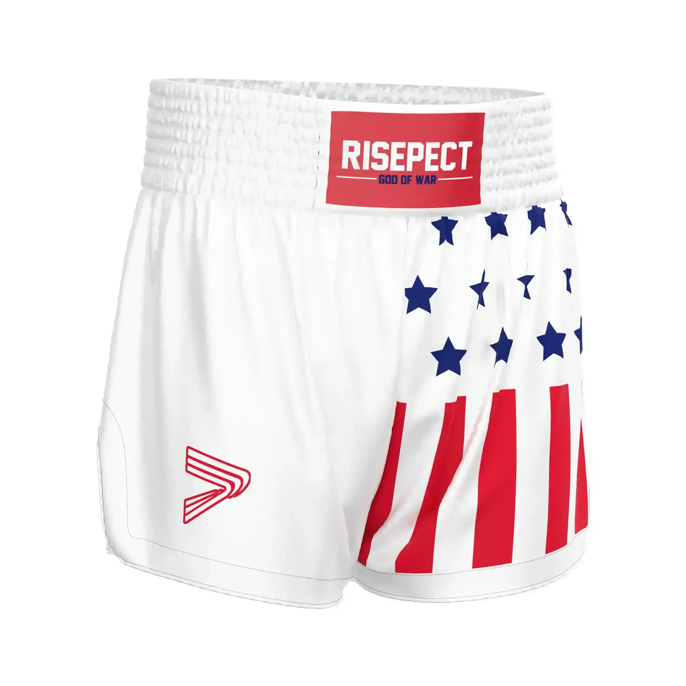 American team gloss satin kick boxing muay thai shorts