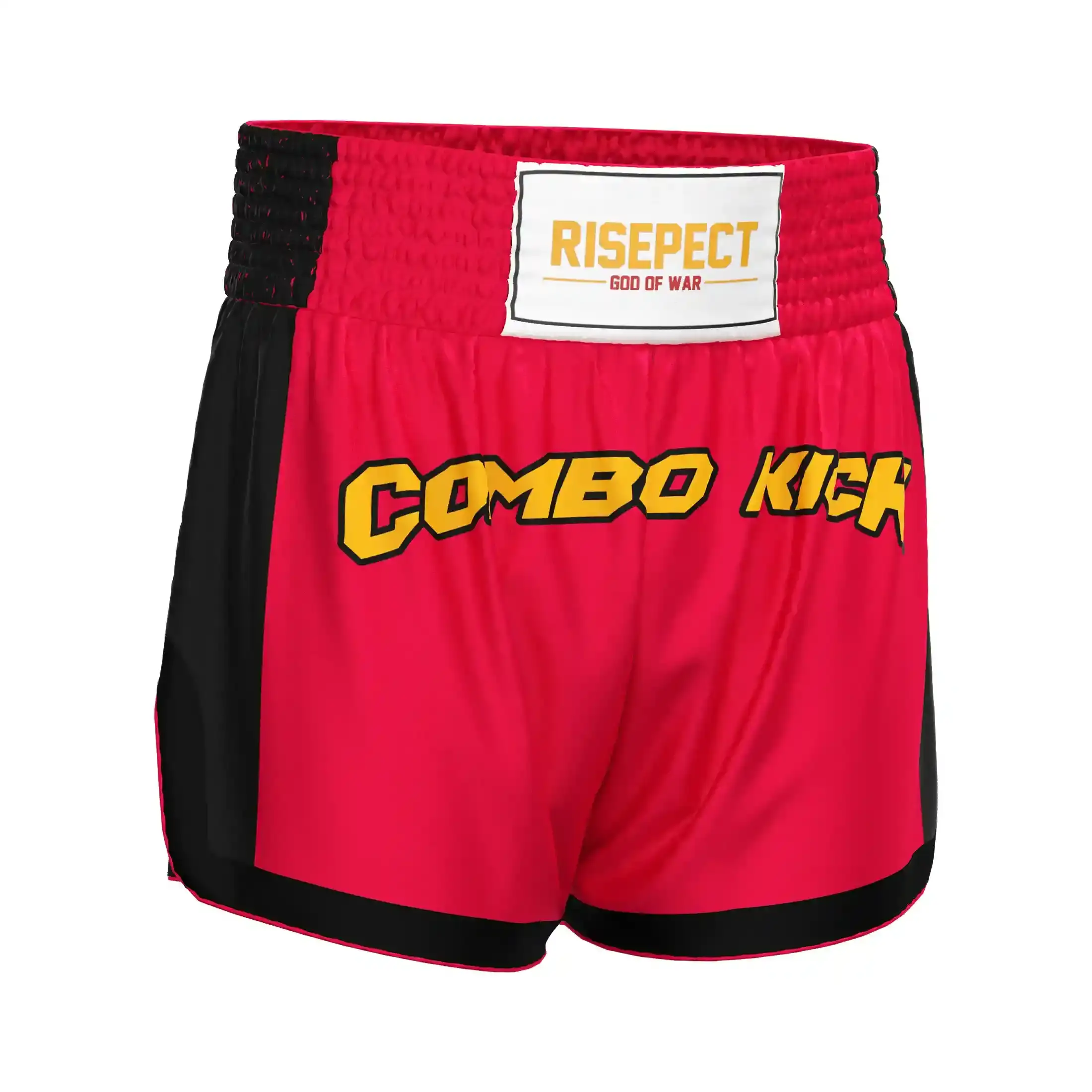 Combo kick red muay thai kickboxing shorts