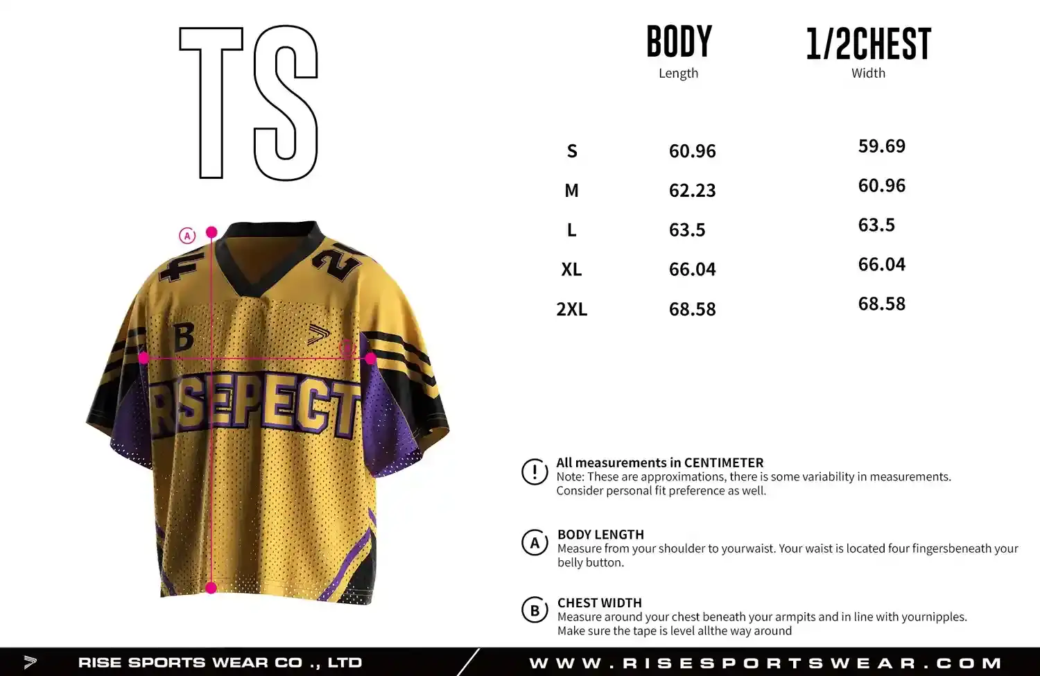 Men's Sizes Chart of Gold Vintage Pattern Loose Fit American Football Jersey