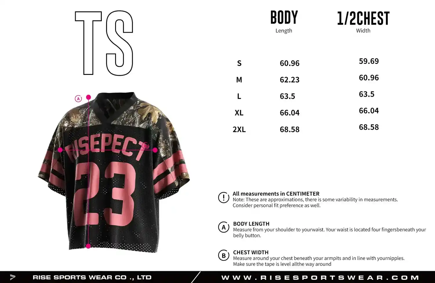 Men's Sizes Chart of 