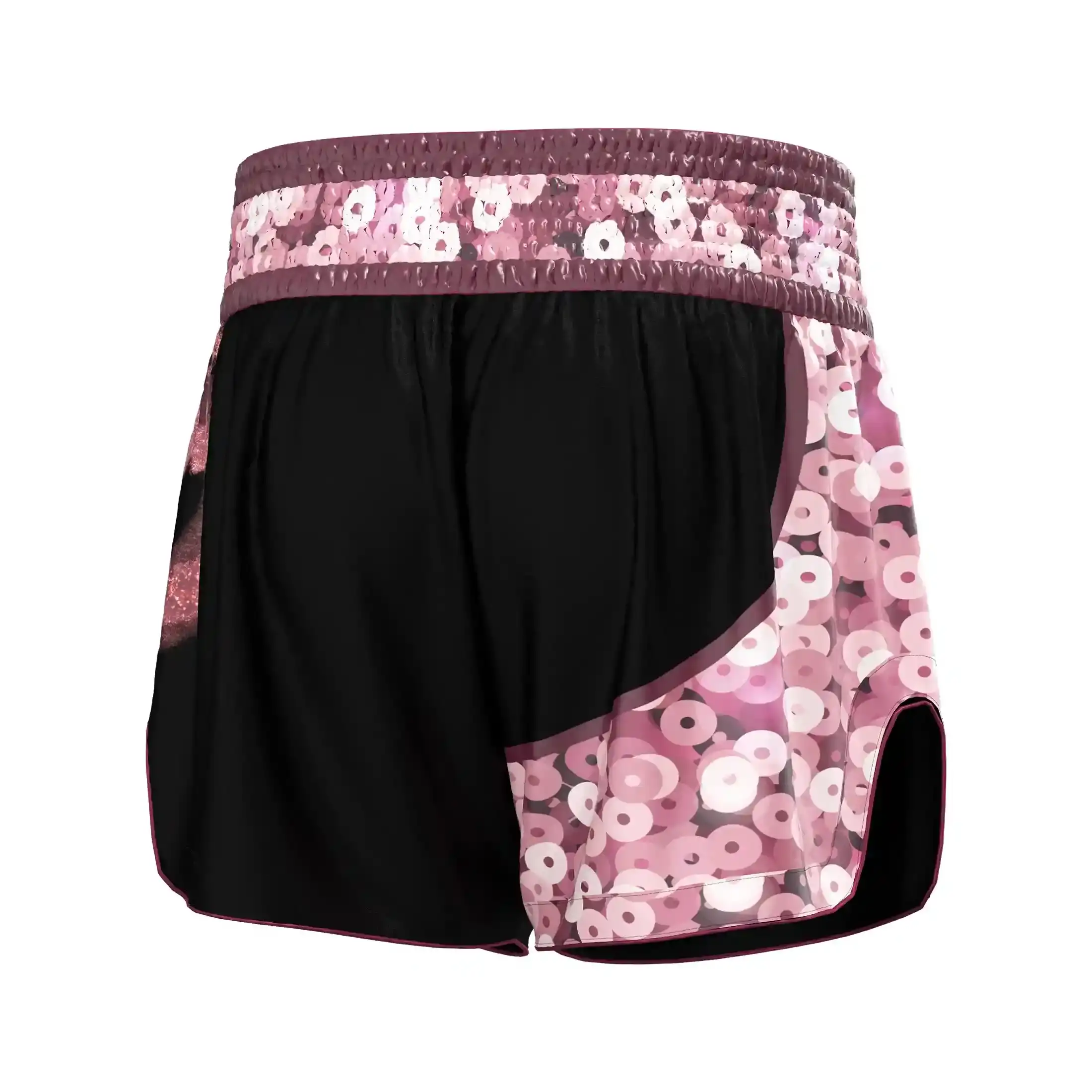 
                PINK ICON WOMEN HIGH WAIST BOXING MUAY THAI SHORTS