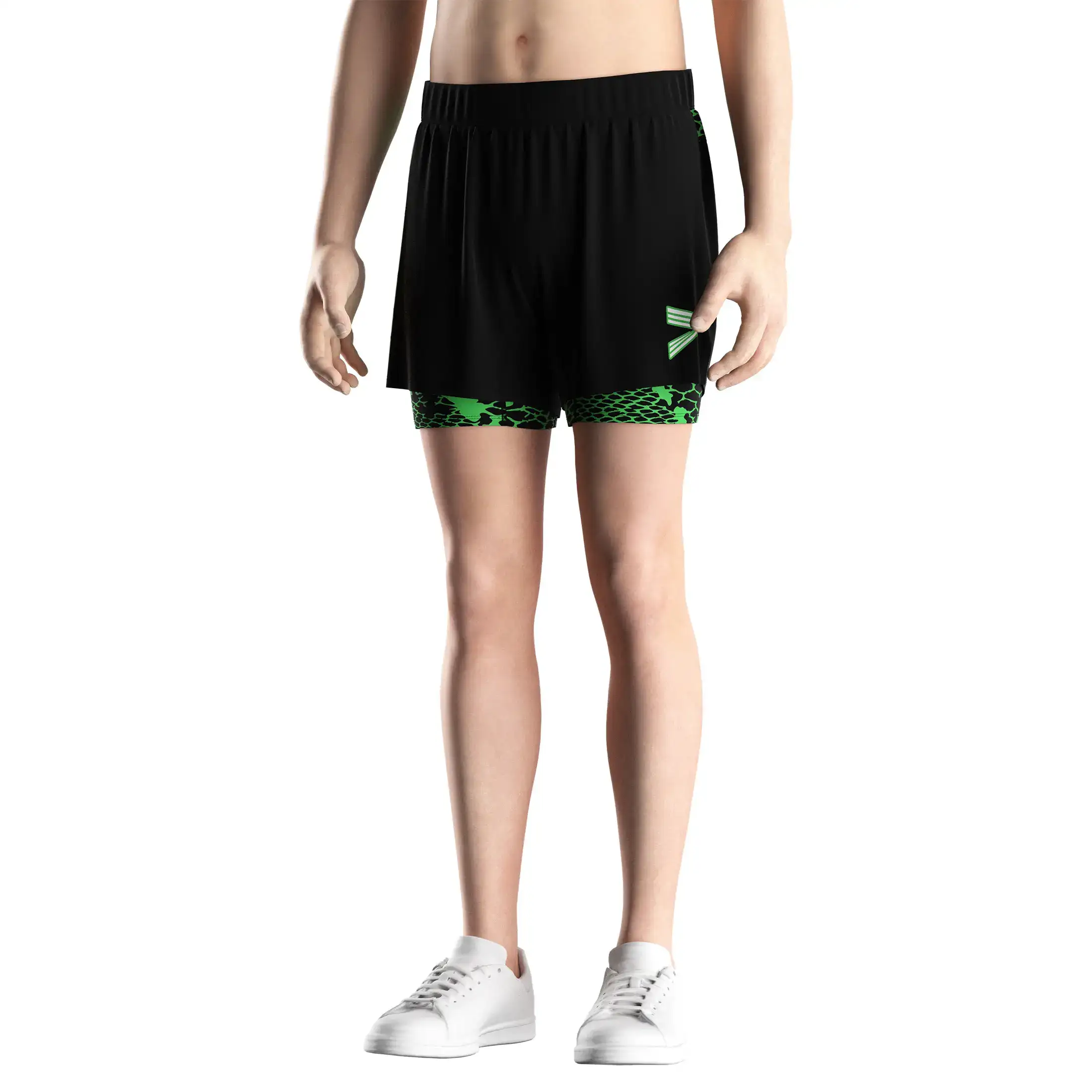 
                GREEN SNAKE JIUJITSU MARTIAL ARTS DOUBLE LAYER SHORTS