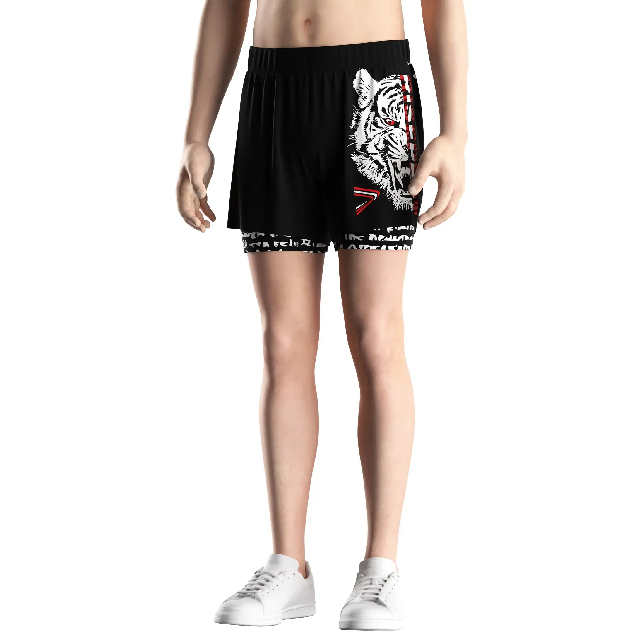 
                TIGER MMA BOXING MUAY THAI 2 IN 1 SHORTS