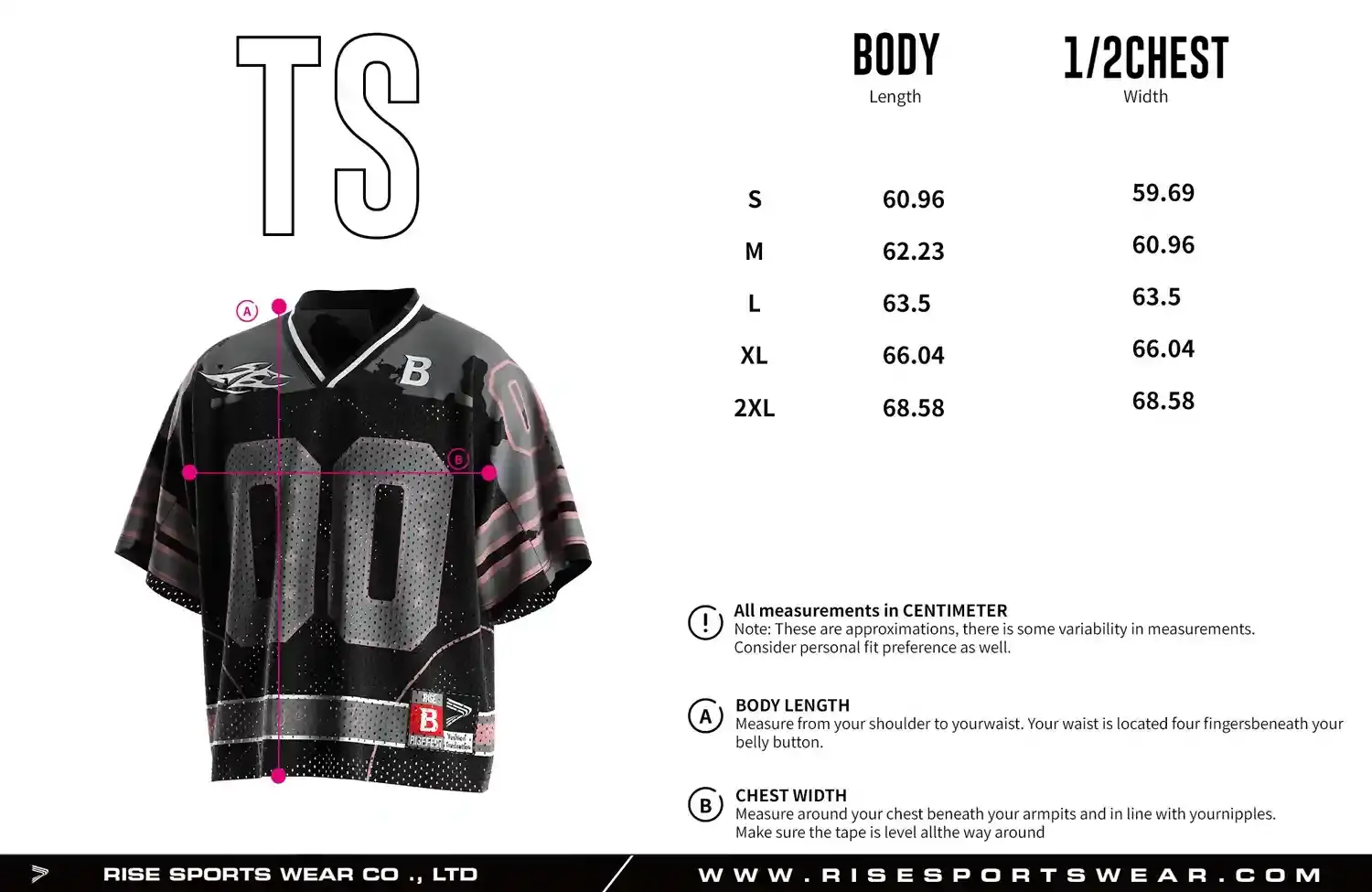Men's Sizes Chart of Black & Gray Number 00 V-Neck Oversized American Football Top