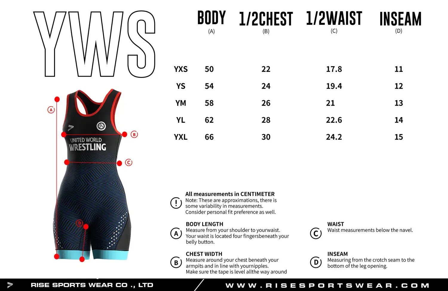 Customize your own youth wrestling singlet sizes chart, or use our youth freestyle wrestling singlets' sizes chart.