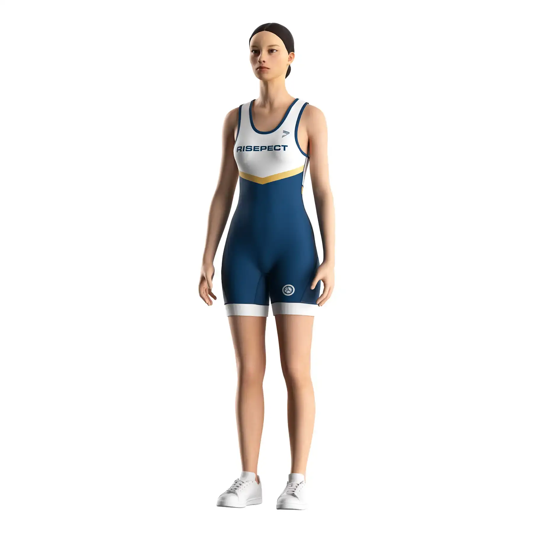 
                Navy Classic Women's Wrestling Uniform Wonder Woman Wrestling Singlet