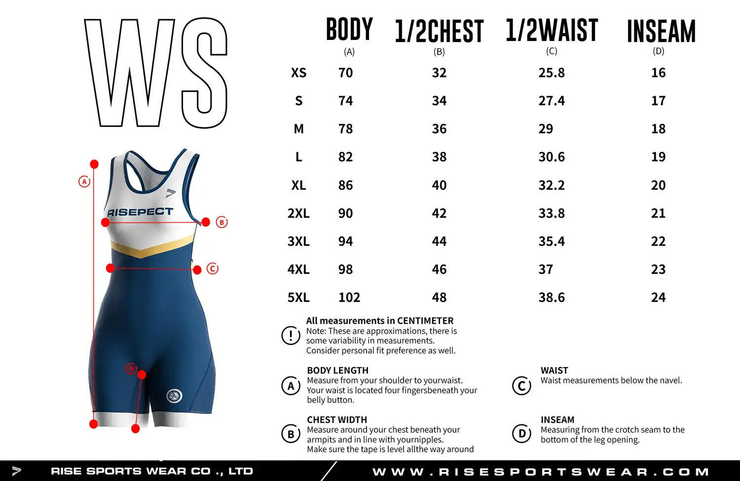 Women's Wrestling Singlet's Sizes Chart Custom your women's wrestling singlet's sizes chart, or use our Wonder Woman Wrestling Singlet's sizes chart.