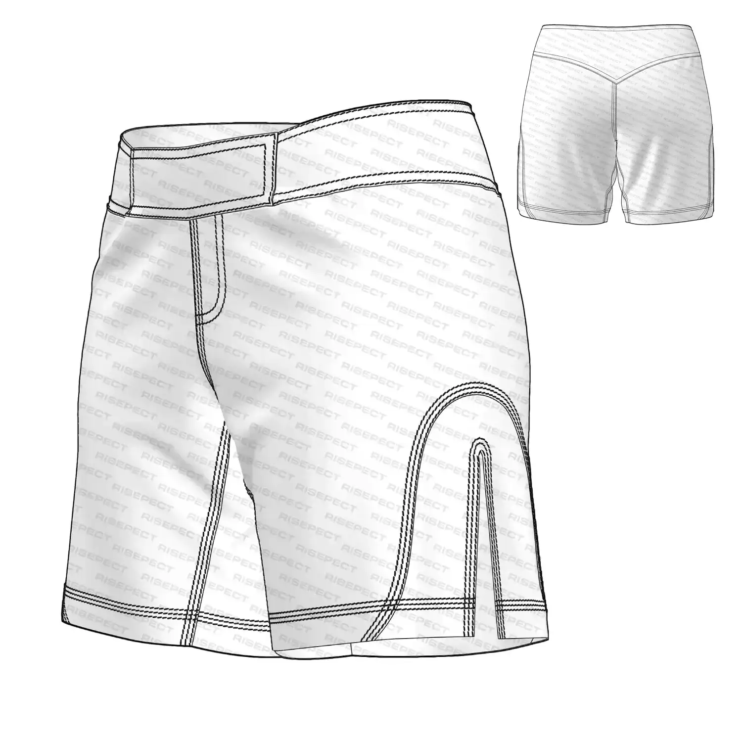 Female Velcro Shorts W/ Mesh Slit Custom & Wholesale