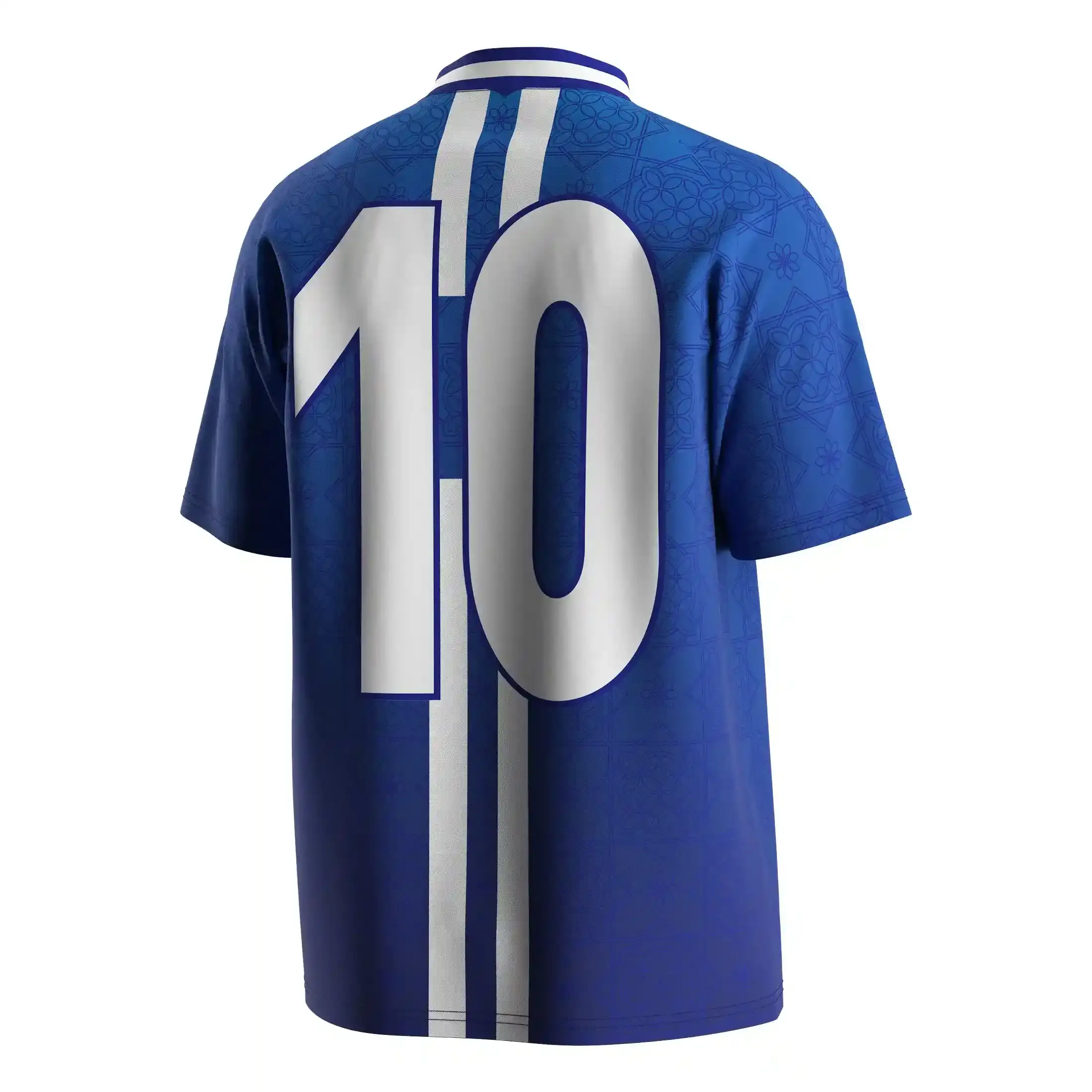 
                Dual Stripe Soccer Jersey Manufacturer Raglan Cut Sublimated Texture