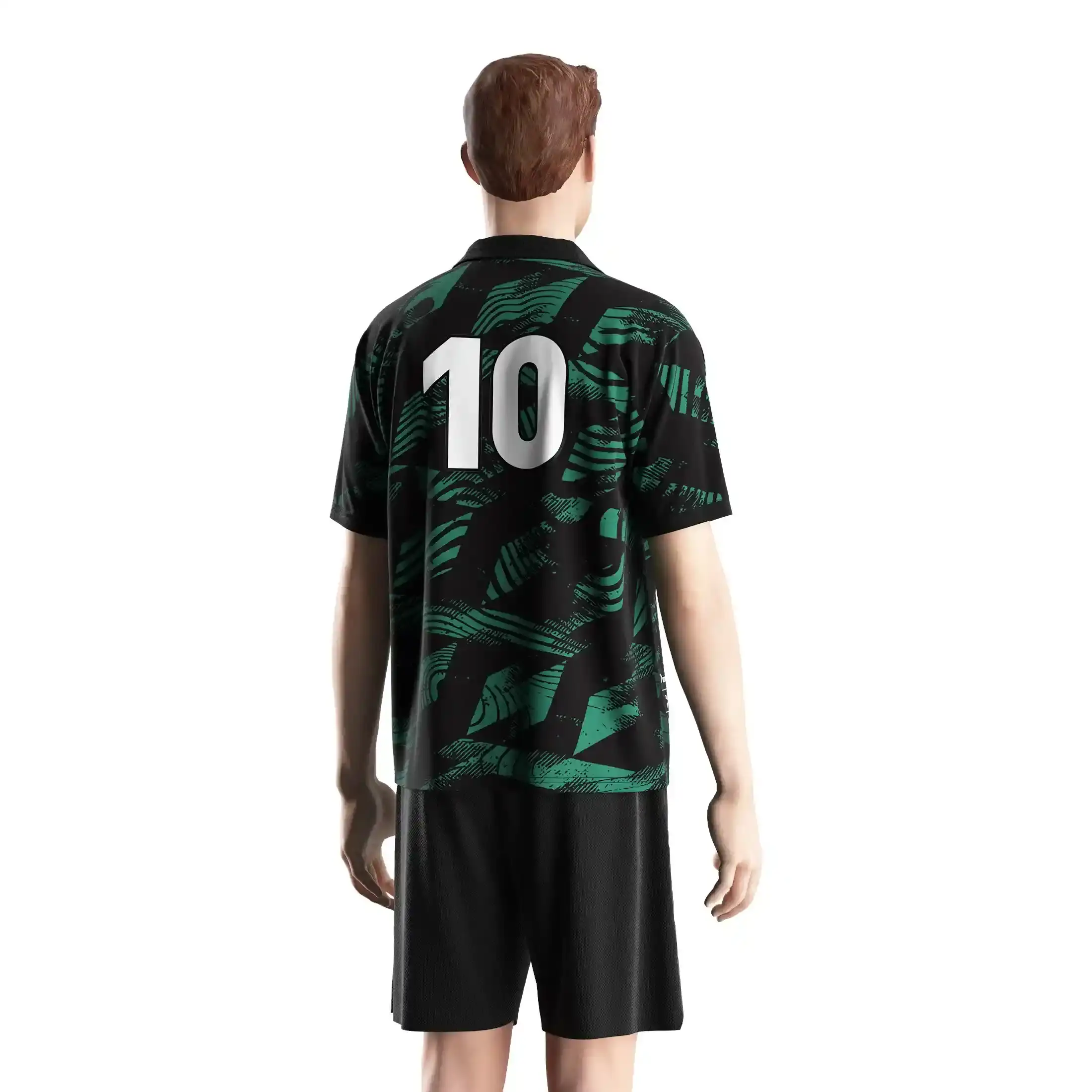 
                Vintage Soccer Jersey Fold Collar V-cut Shirt Bulk Custom Available