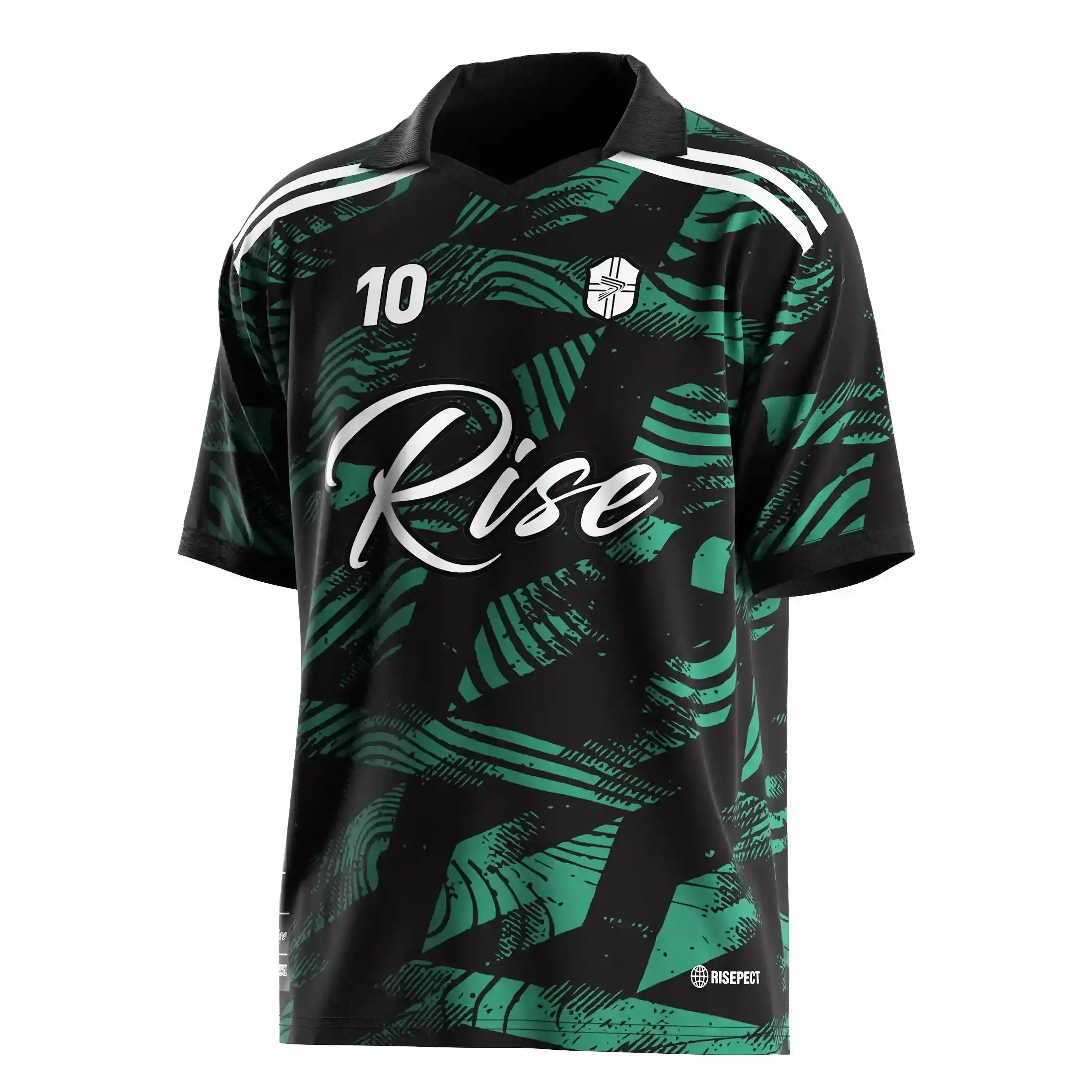 
                Vintage Soccer Jersey Fold Collar V-cut Shirt Bulk Custom Available