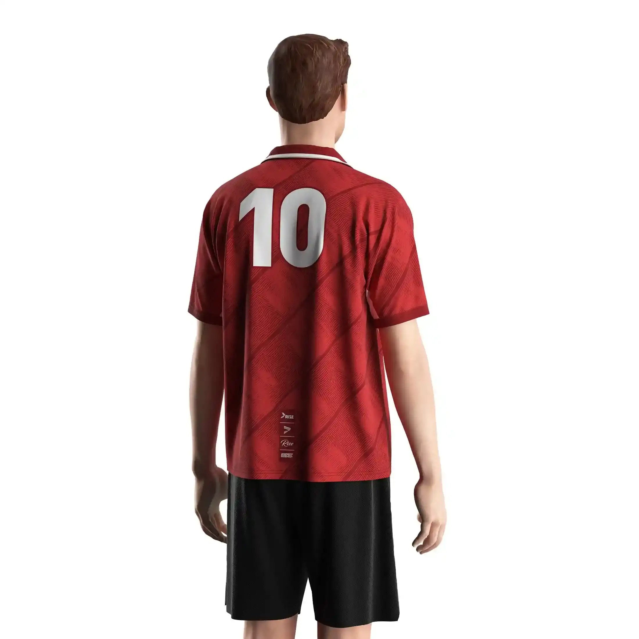 
                Fold Collar Soccer Shirt V-Cut Comfort Wholesale Team Soccer Jersey