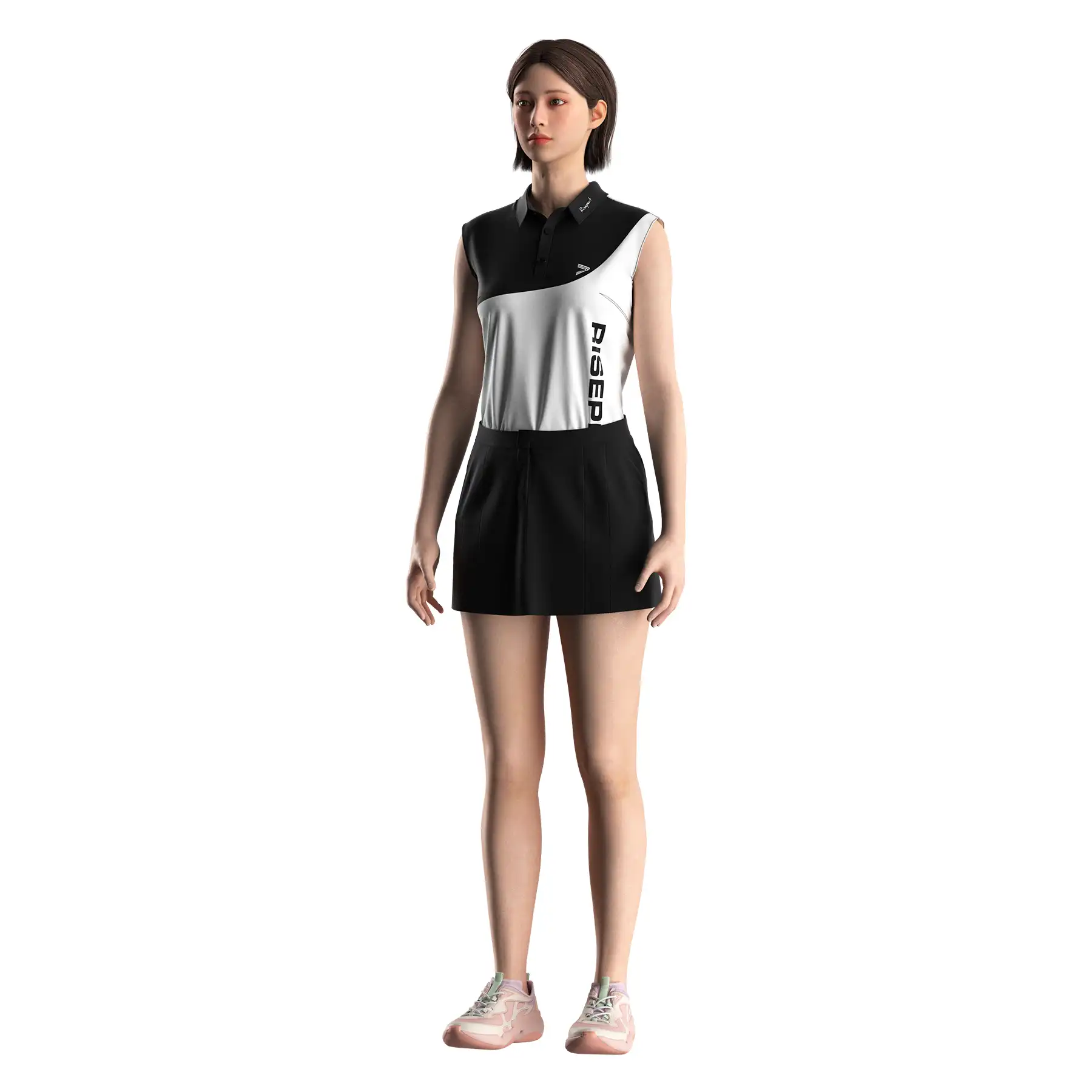 
                Custom Golf Shirts Sleeveless Polo for Women's Tournaments