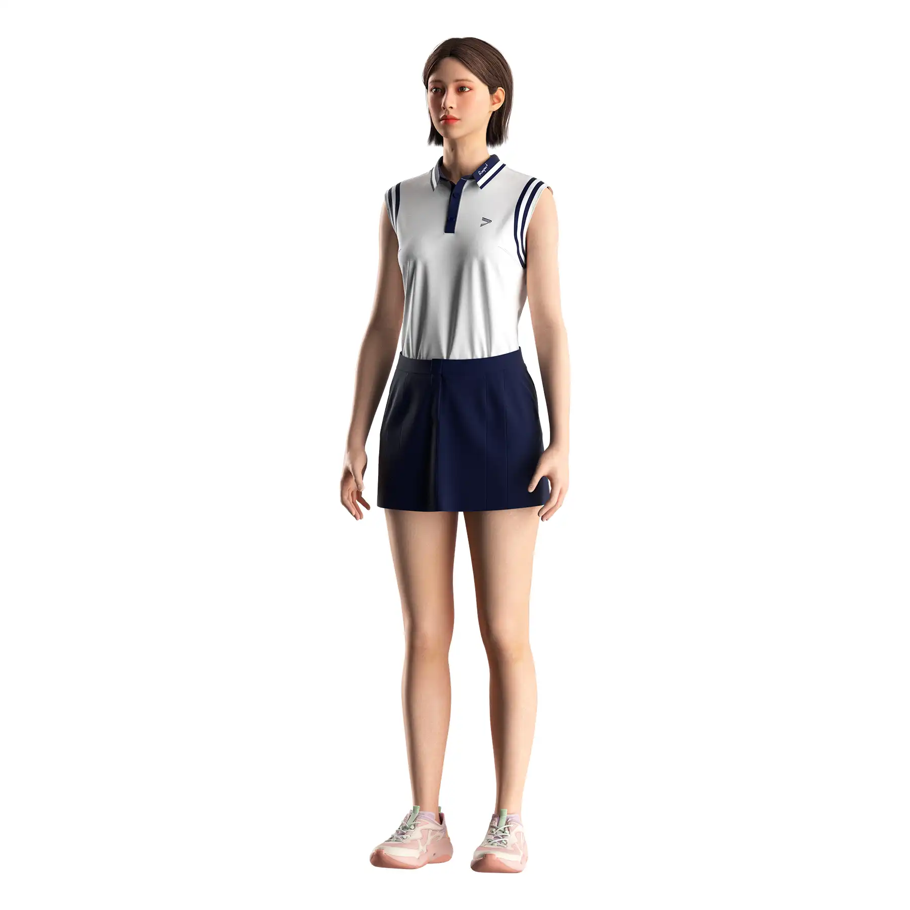 
                Sleeveless Golf Polo for Women Golf Shirt Manufacturers Supply