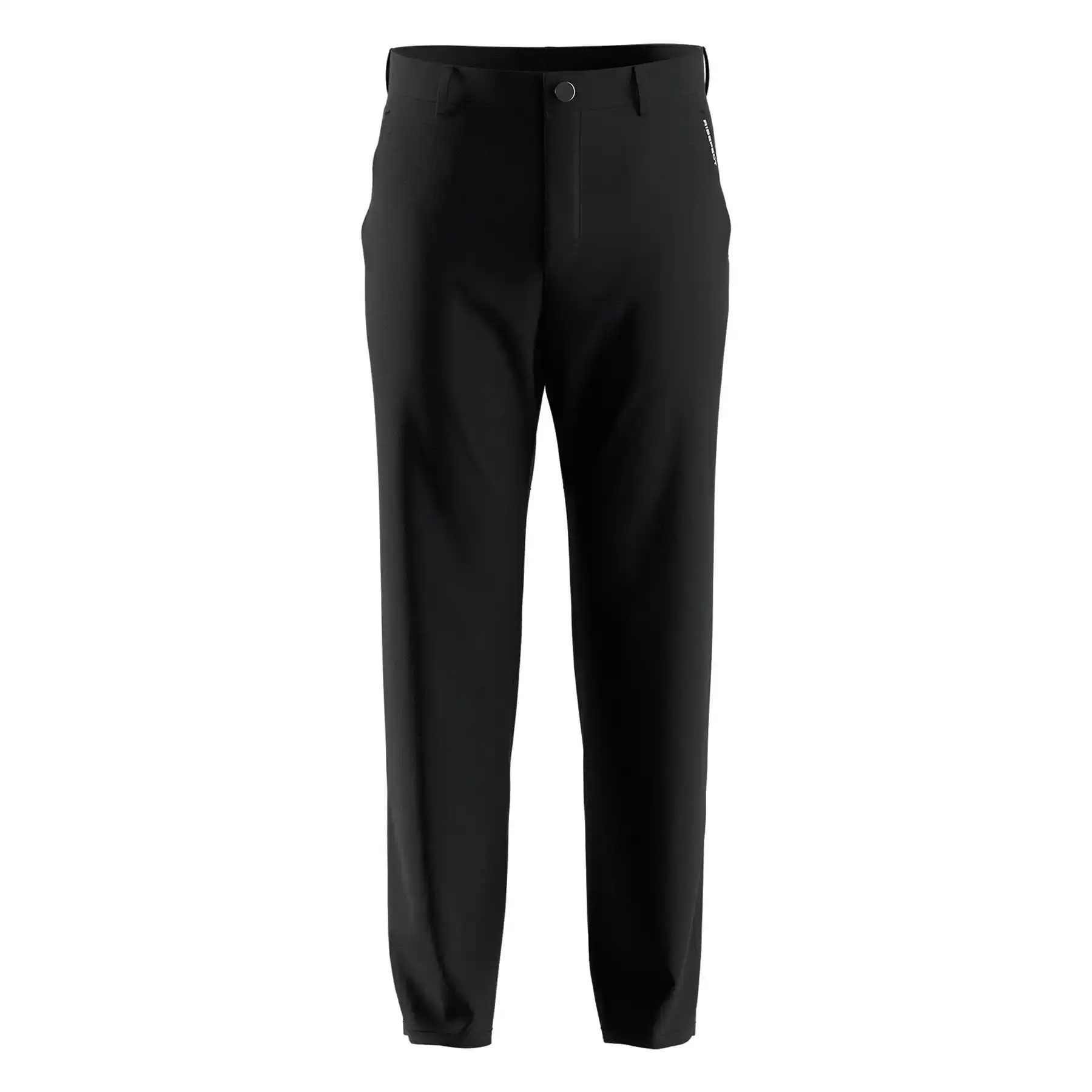 The Front View of Jet Black Men's Golf Pants - Style 3