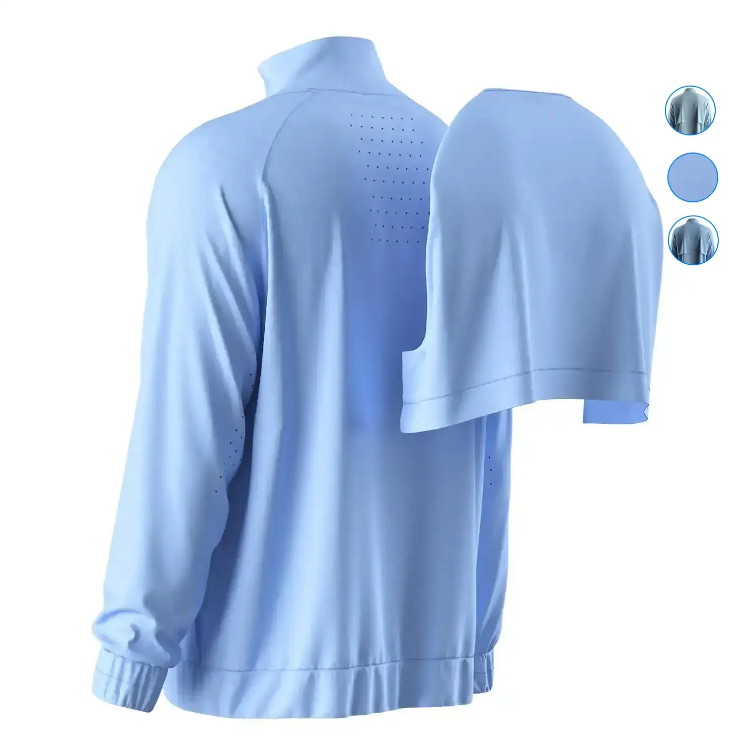 
                Light Blue Jacket Zip Up Mens Gym Jacket Zipper Wear Wholesale Factory