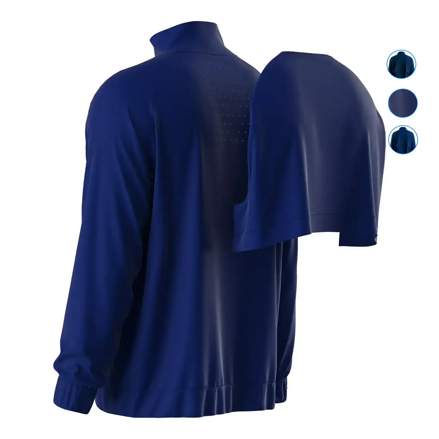 
                Royal Blue Zip Jacket No Hood Athletic Mens Zip Up Jacket Supplier ODM