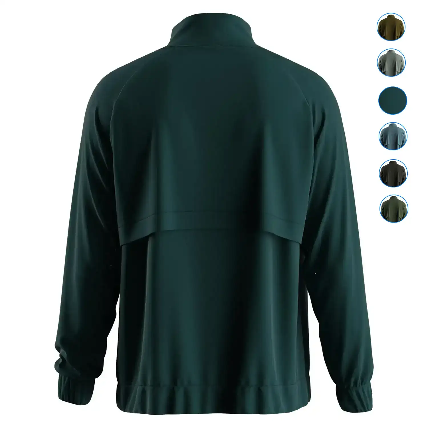 
                Deep Green light zip up jacket Gym Full Zip Up Jacket Custom Orders