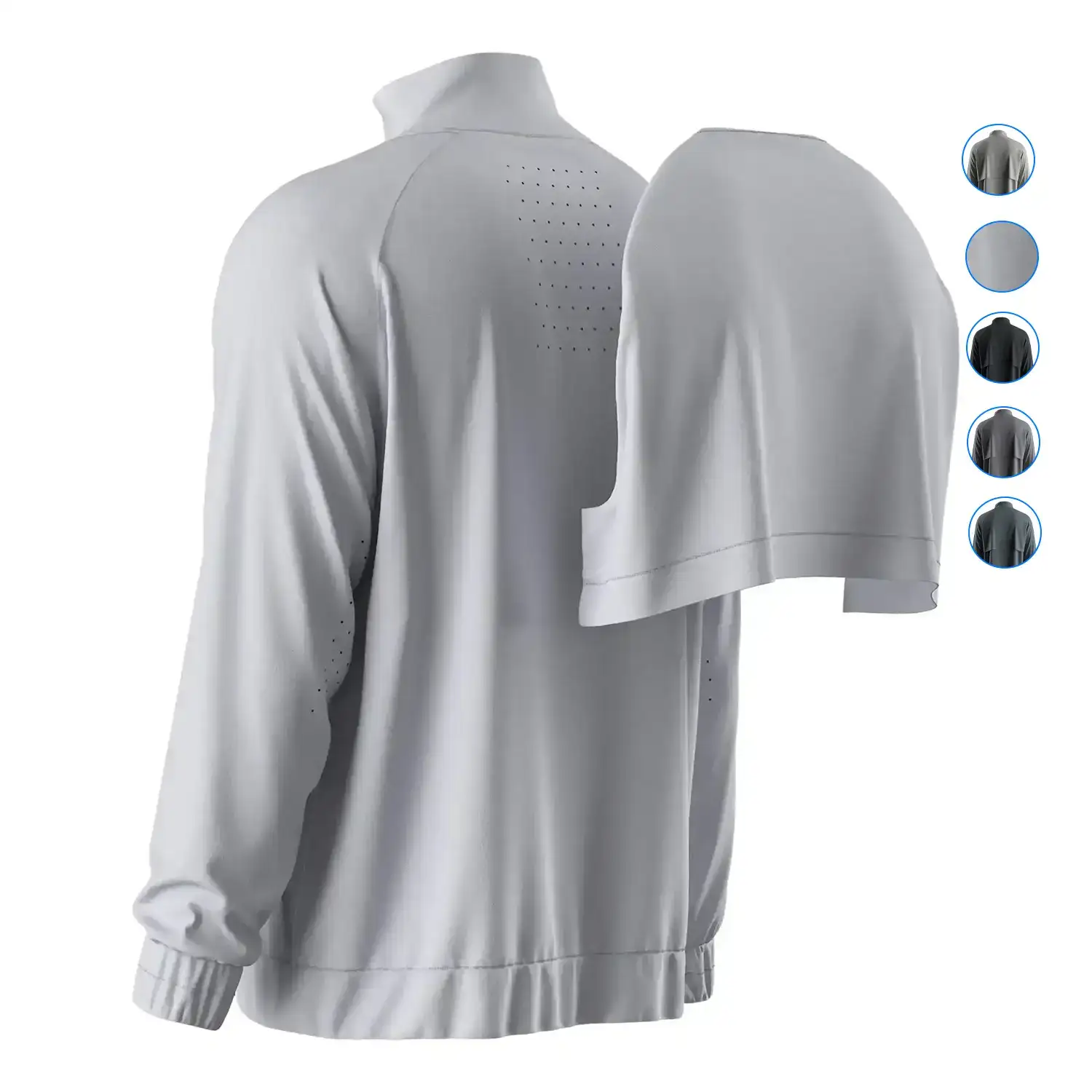 
                Gray Zip Up Lightweight Jacket Athletic Mens Zip Up Jacket Wholesale