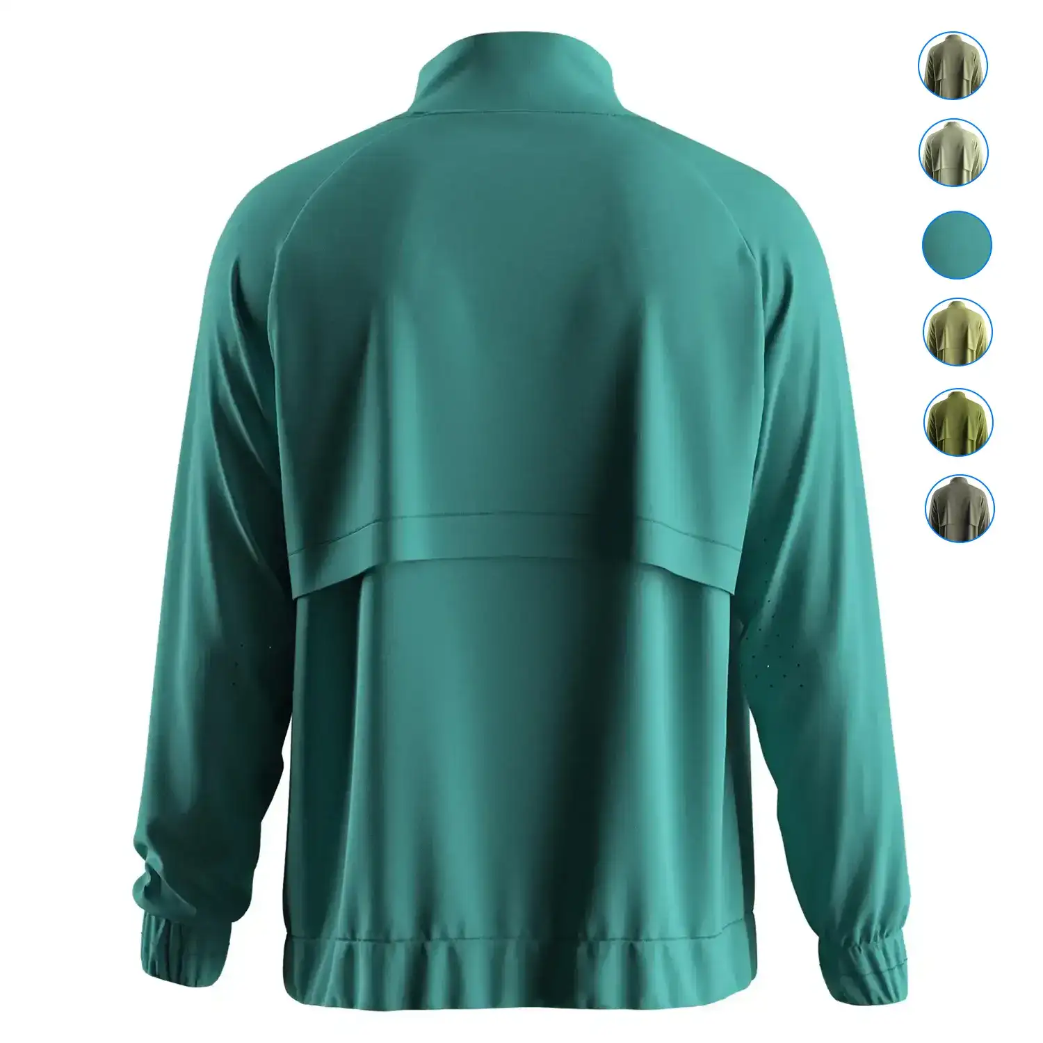 
                Green Zip Up Mens Jacket Gym Thin Zip Up Jacket Bulk Teamwear Supply