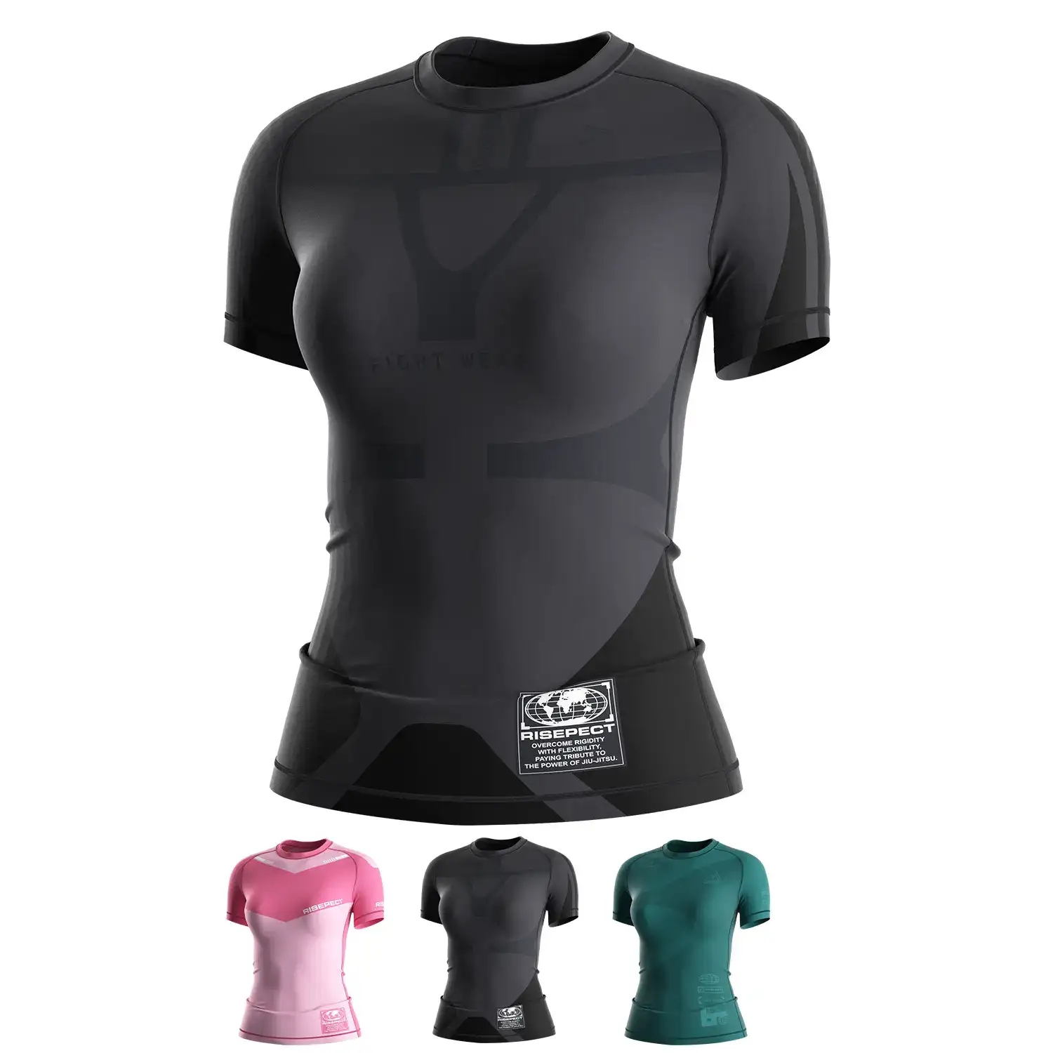 
                Women's Feminine Fit BJJ Rash Guard Custom Short Sleeve Training Top