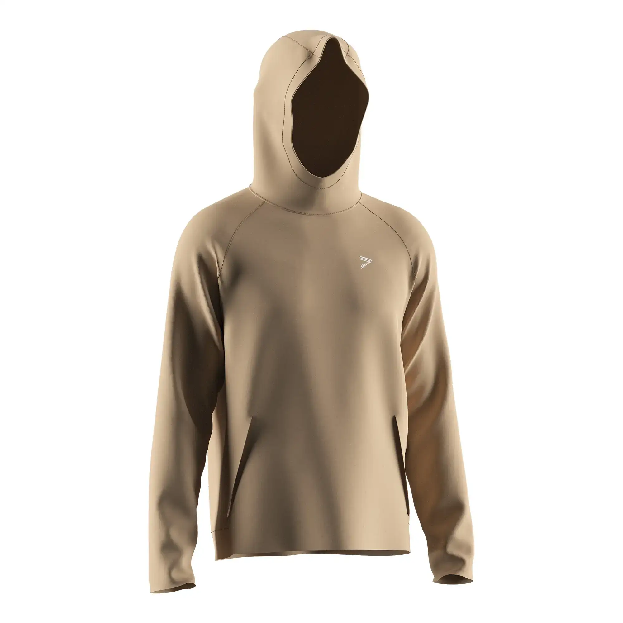 The Front View of Earthy Yellow Fitness Hoodie Without Ribber Slim Fit Team Orders - Style 1