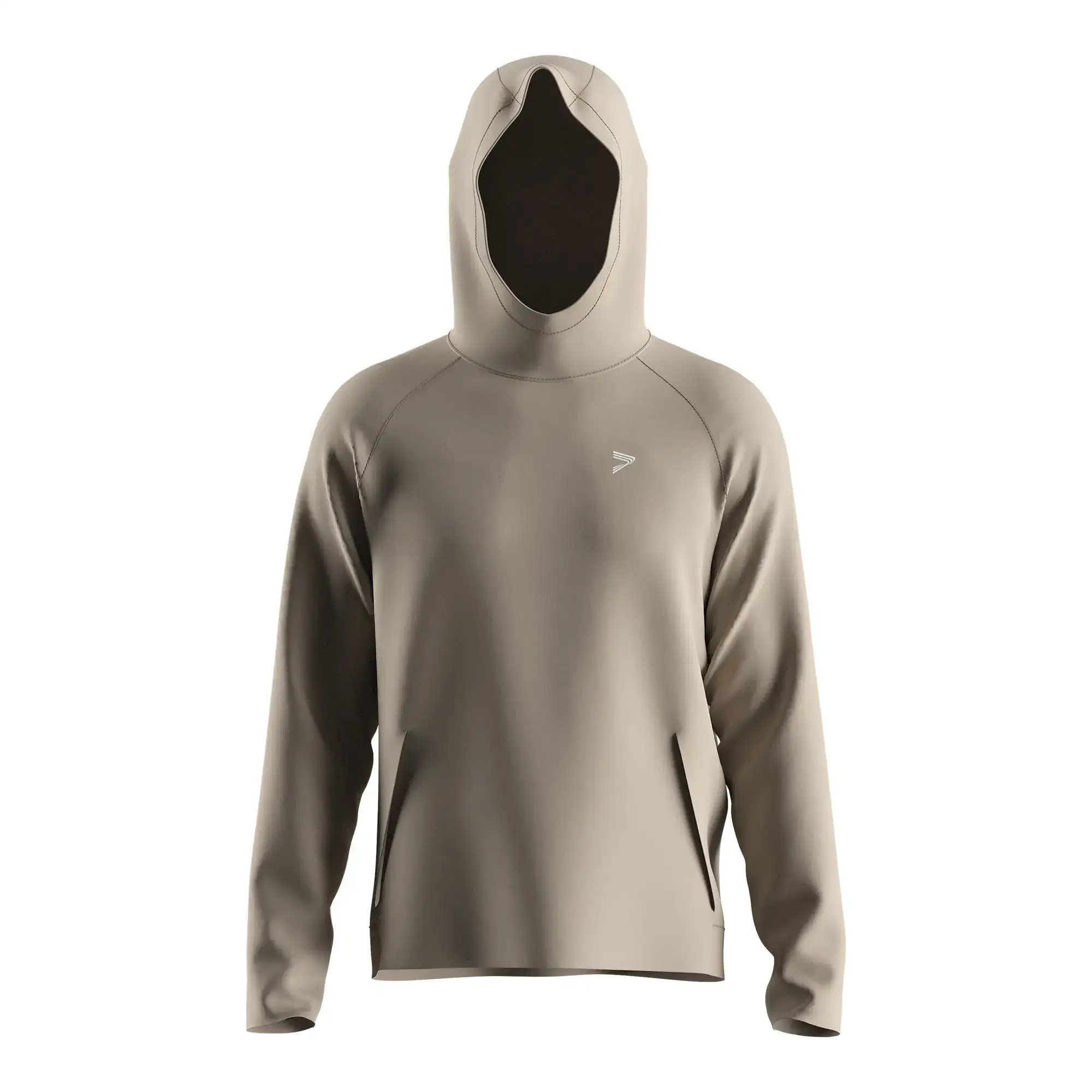 The Front View of Earthy Yellow Fitness Hoodie Without Ribber Slim Fit Team Orders - Style 4