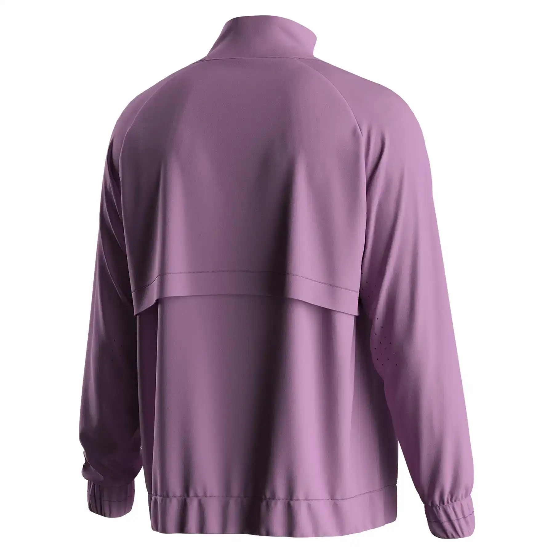 The Back View of Purple Back Flap Zip Up Jackets Bulk Custom For MMA & Gym Club - Style 1