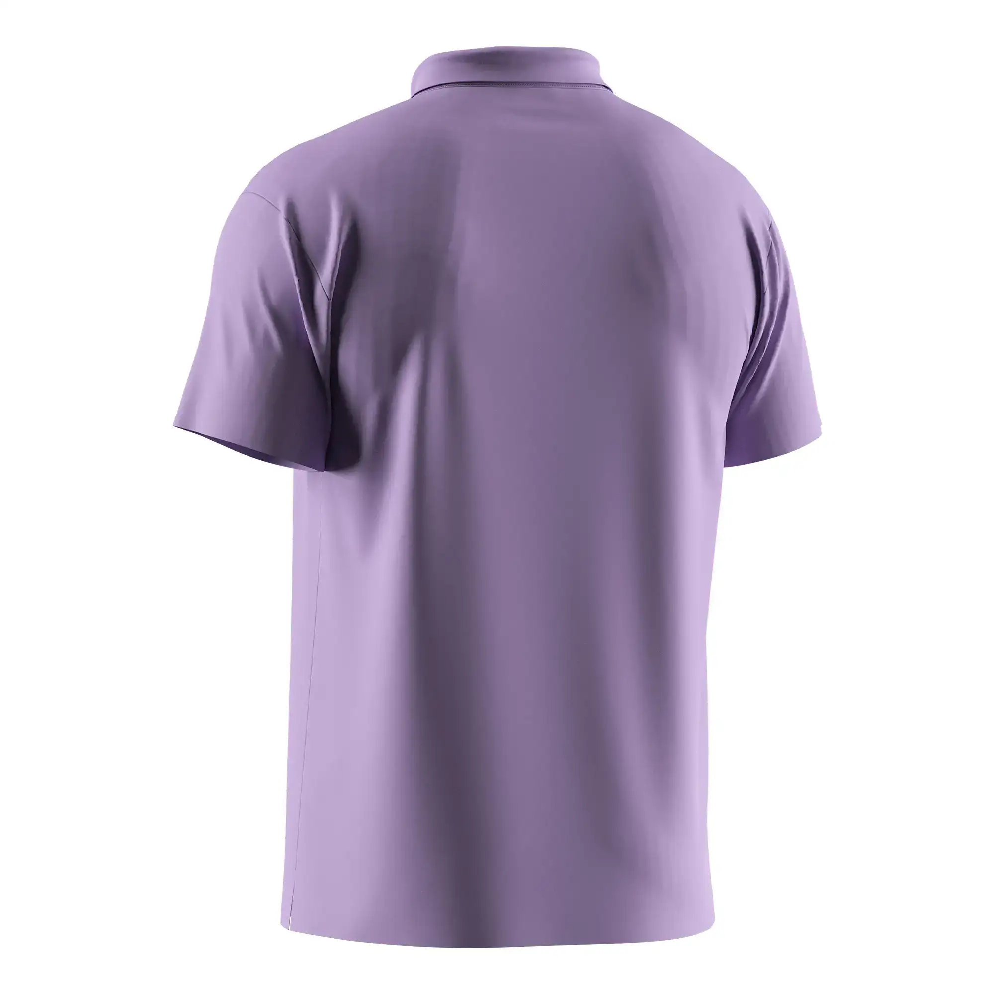 The Back View of Purple Heat-fused Golf Polo Shirt SS for Executive Team Apparel - Style 1