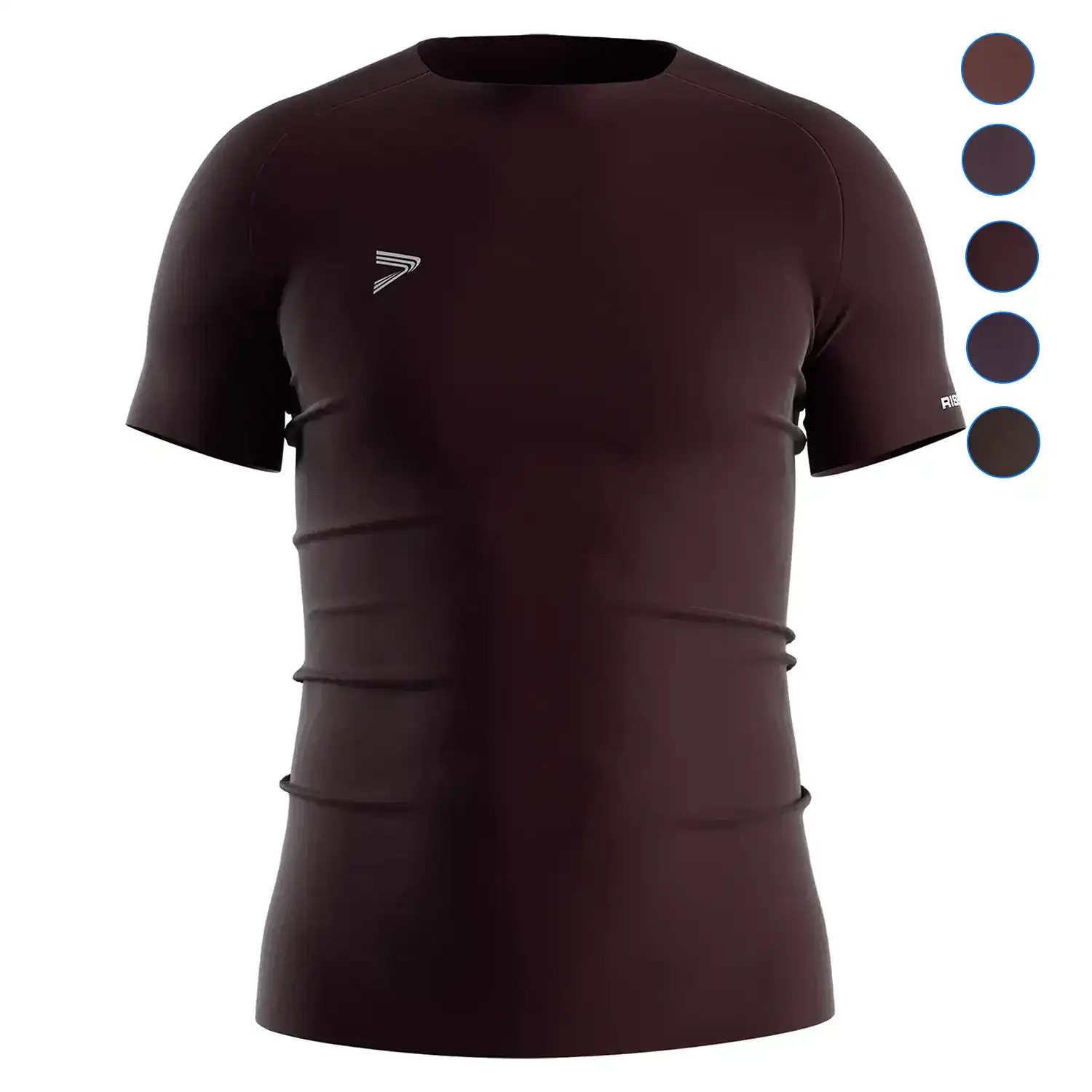 
                Brown Men's Seamless Compression Tee OEM ODM Custom Wholesale