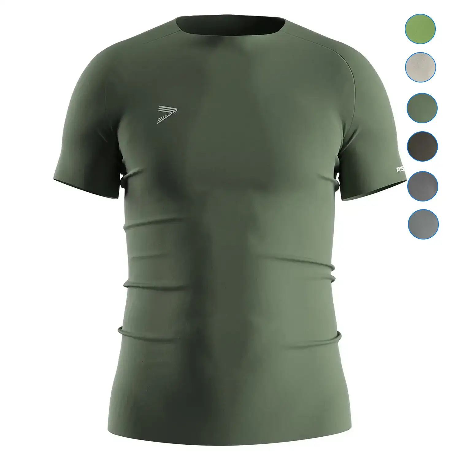 
                Green Seamless Heat-Glued Tech Men's Compression Tee Bulk Supplier