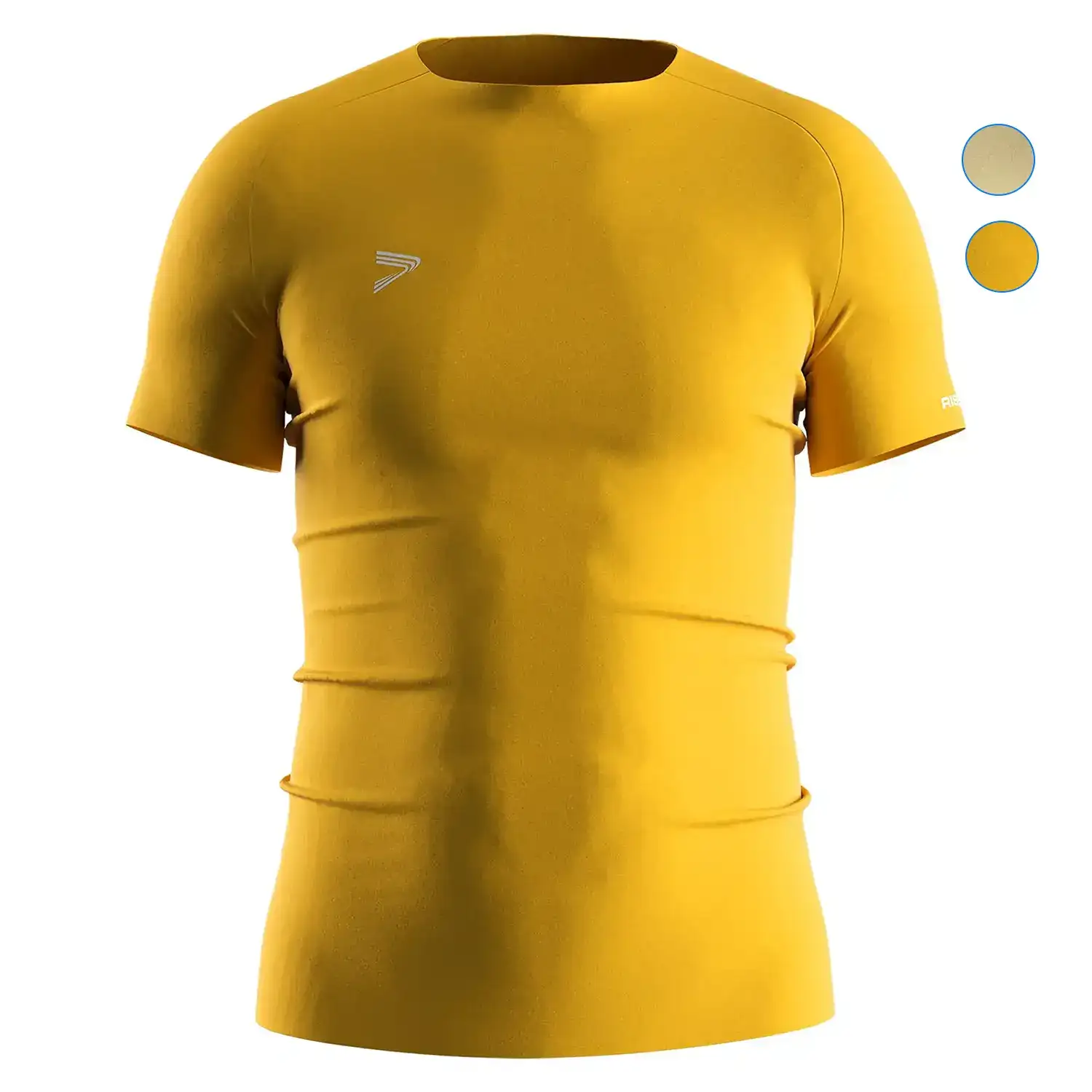 
                Yellow Men's Seamless Compression SS Workout Tee Custom Wholesale