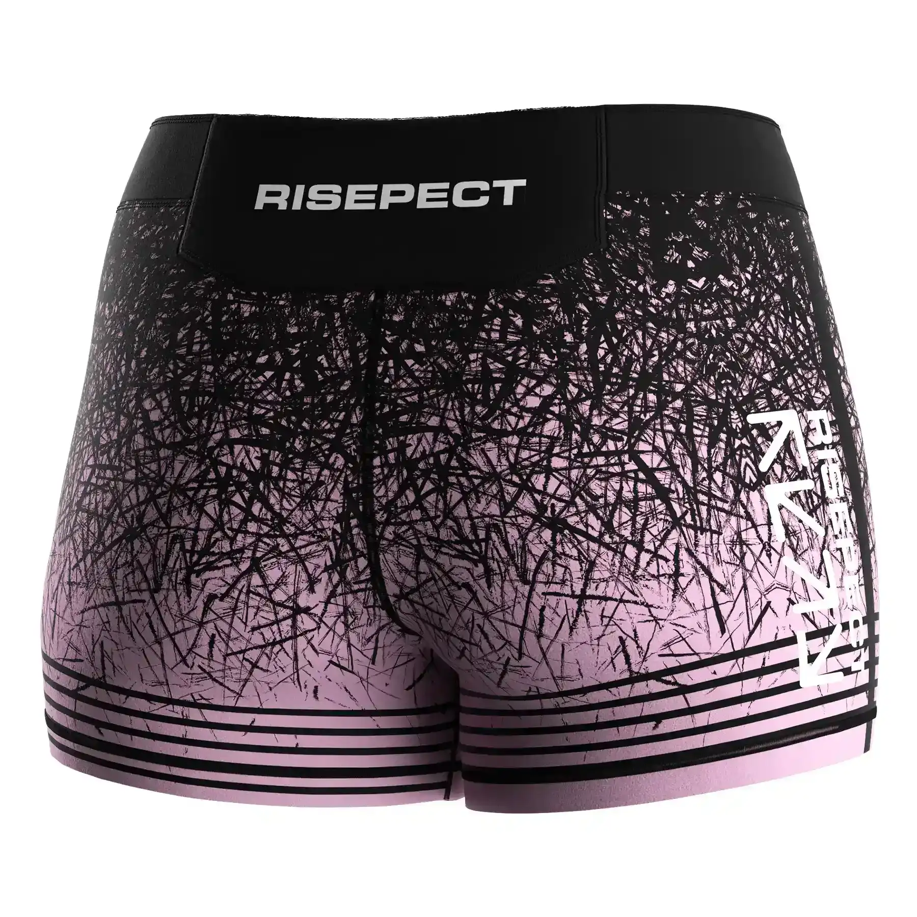 The Back View of Custom Vale Tudo Shorts 2.0 for Women - Style 4