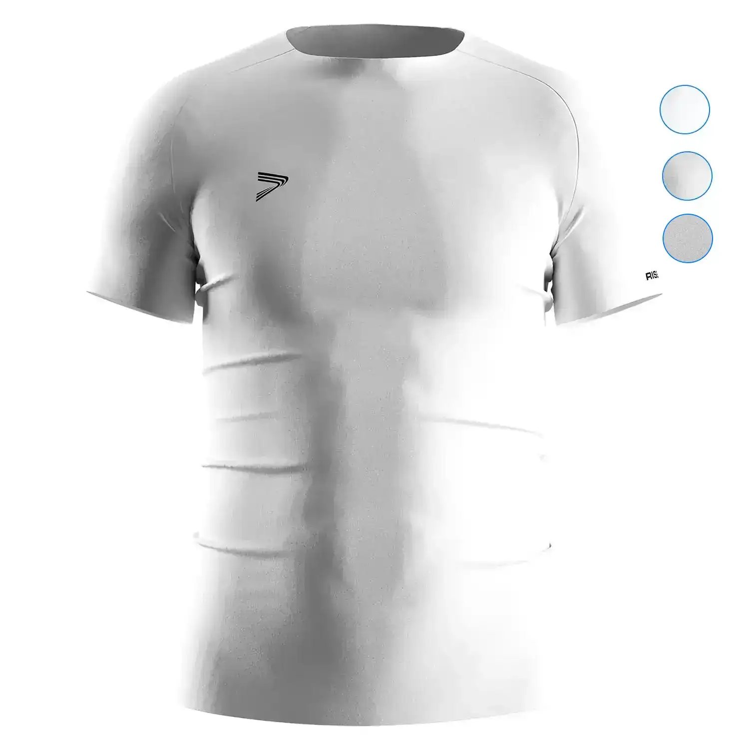 
                White Men's SS Seamless Compression Tee Custom OEM ODM Wholesale