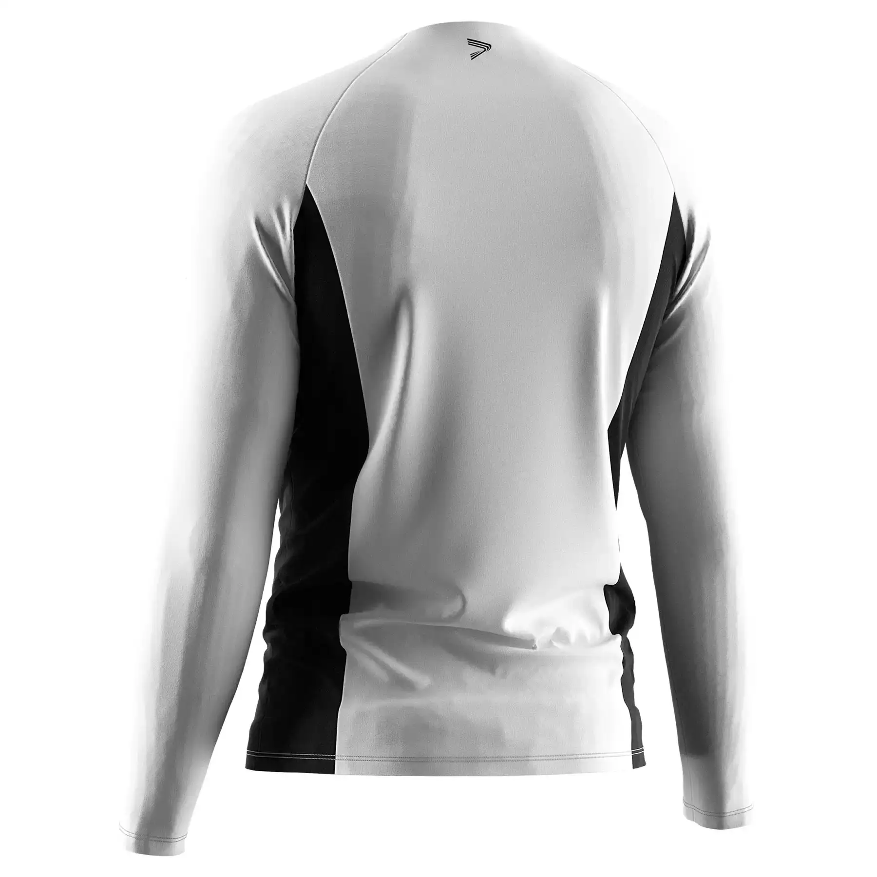 The Back View of Wholesale Men's Solid Color Performance 1/4 Zip Athletic Pullover - Style 1