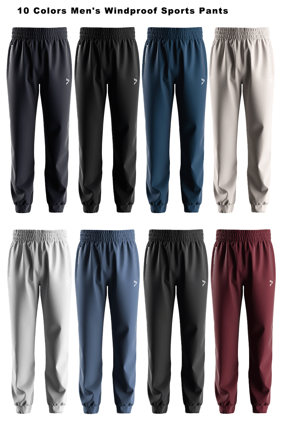 10 colors men's windproof sports pants