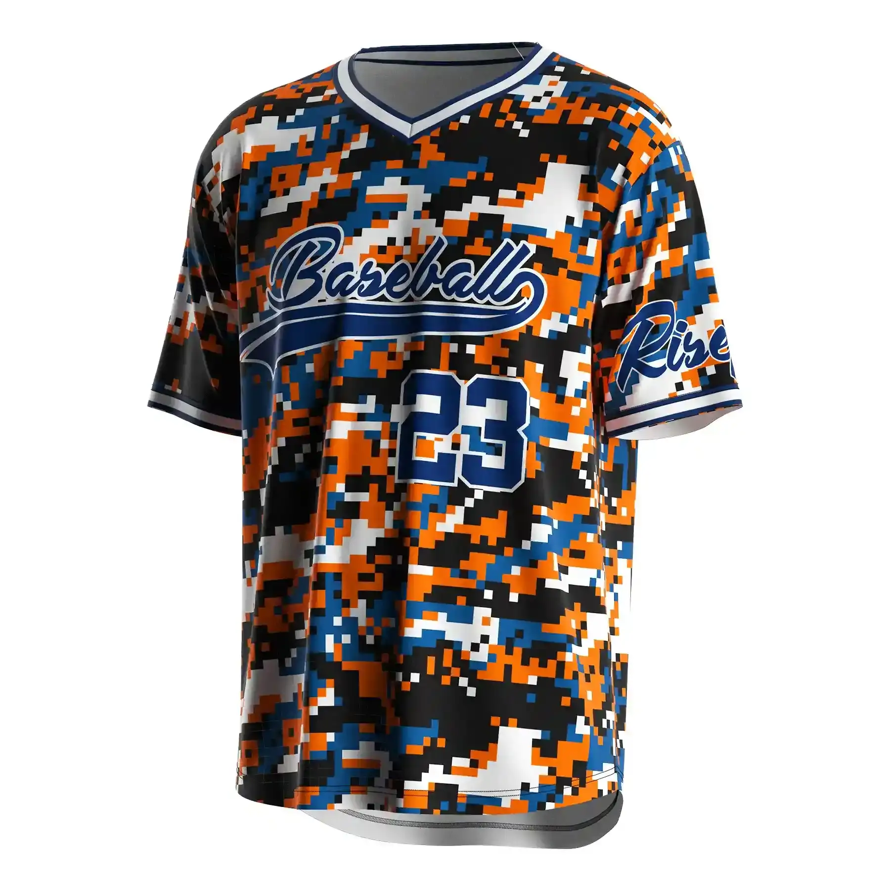 
                Camouflage Uniforms Mosaic Jerseys Baseball Shirt Men
