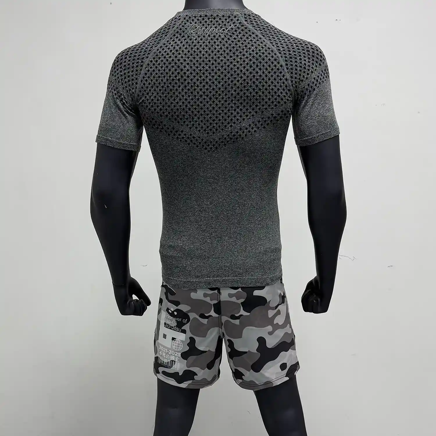 Detail 2 of Use men's sizes chart provided by Rise Sportswear, or custom your own brand, club, or team men's sizes chart for Ultrasonic Welded Seamless Knit Short Sleeve Rash Guard.