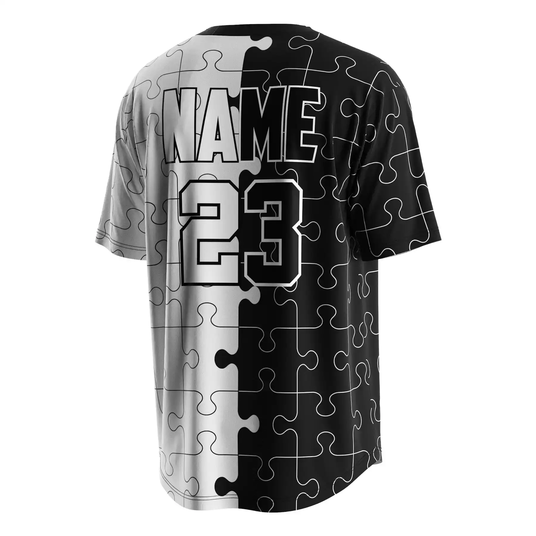 
                Uniforms For Men Polyester Jerseys Mens Black And White Baseball Shirts