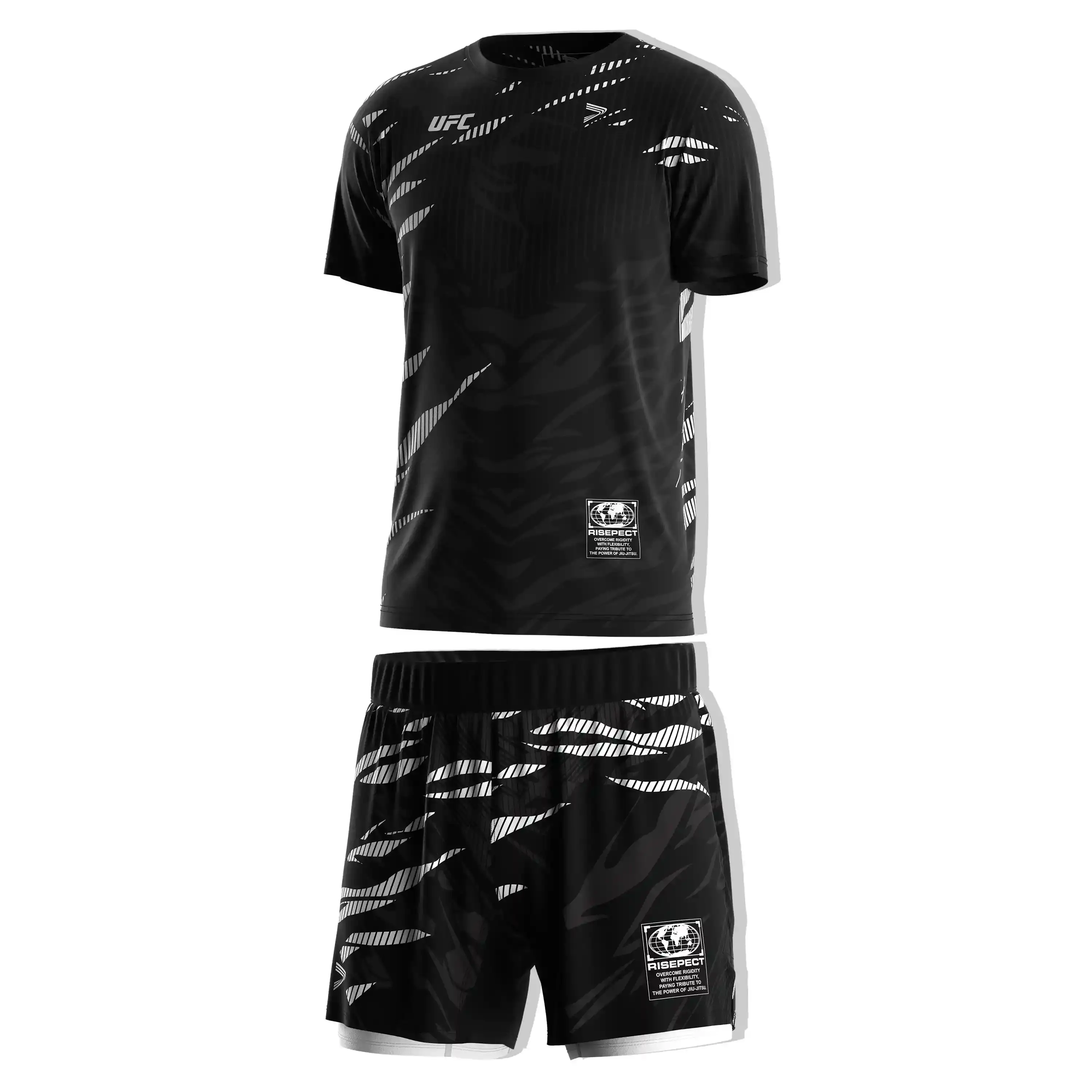 
                Club Training BJJ Shirt & 2in1 Performance Shorts Camo Slash Pattern