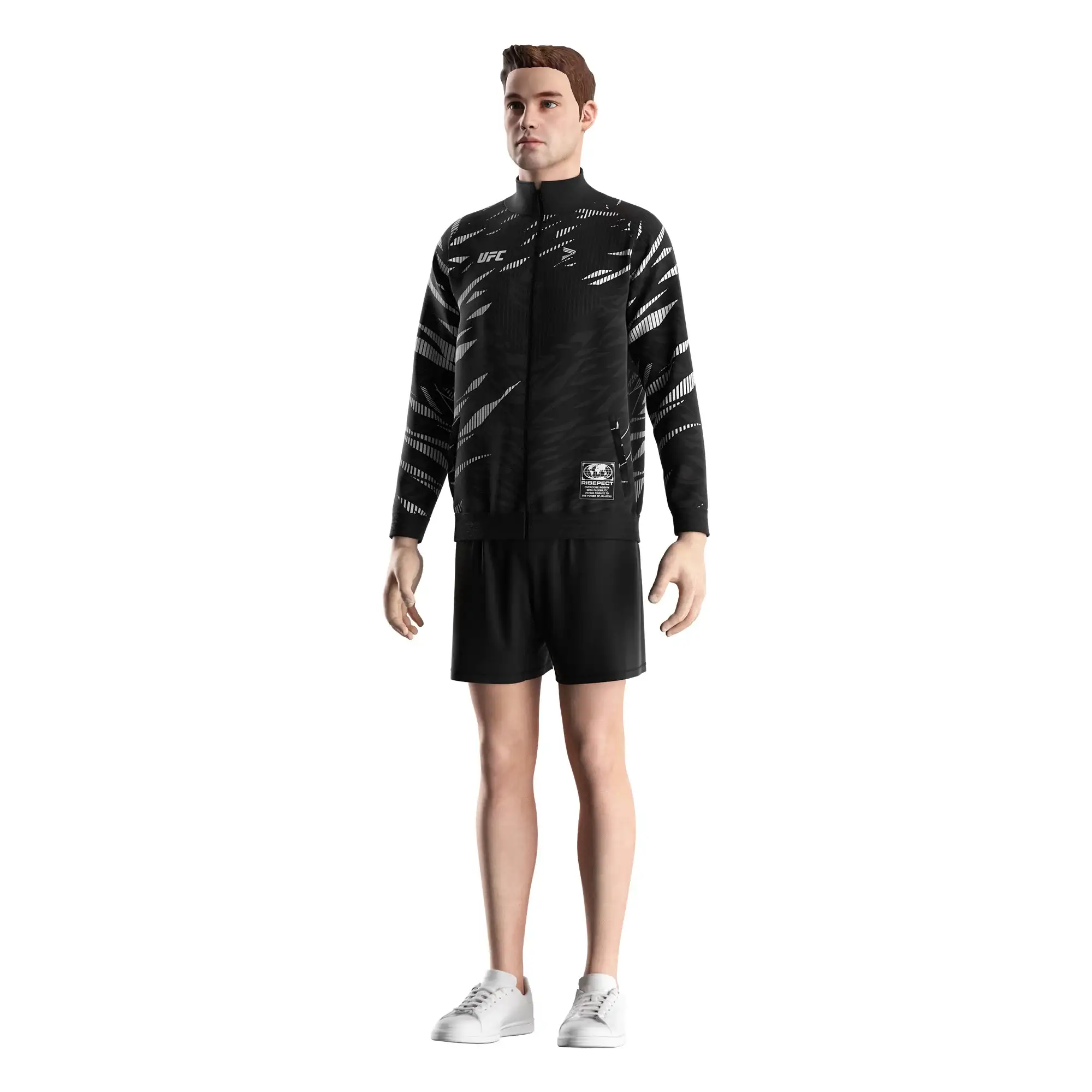 
                Distributor Order BJJ JiuJitsu Full-zip Jacket No Hood Camo Cracked Sky