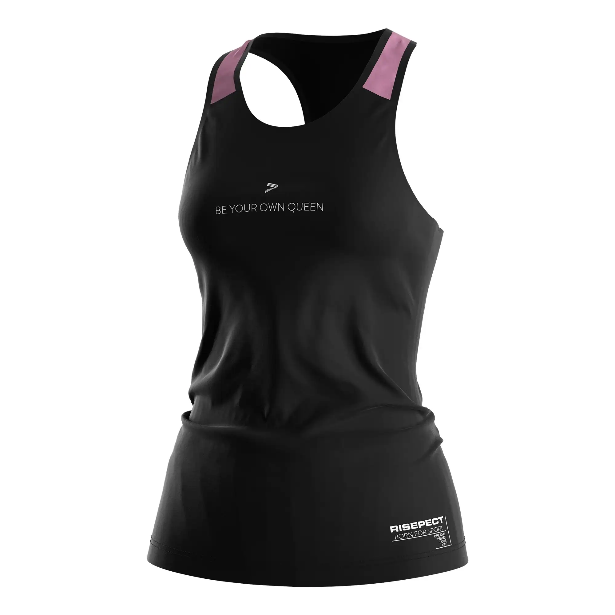 
                Black Pink Graphic Sport Tank Top Women's Sports Tank Tops