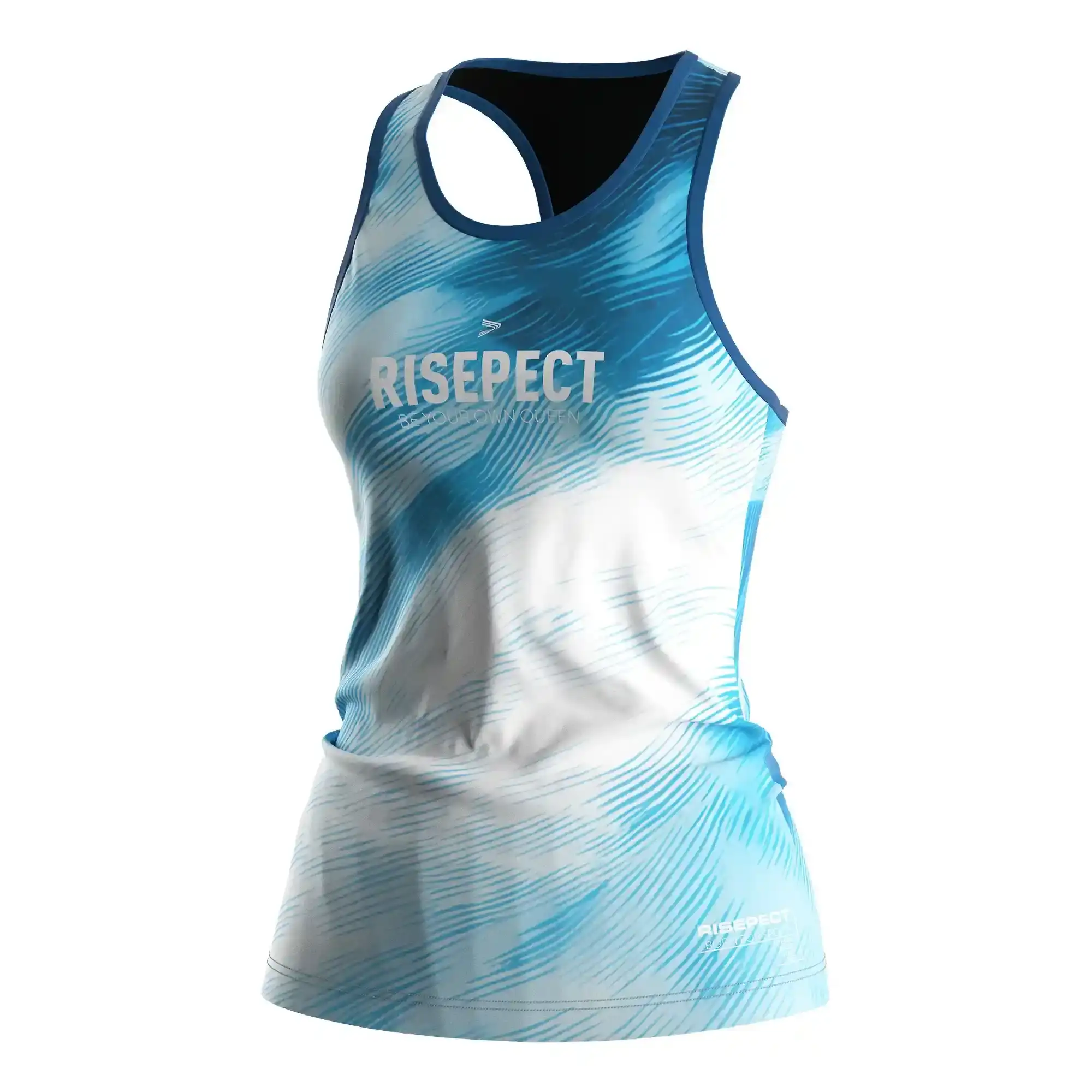 
                Light Blue Swirl Sports Tank Top Women's Active Tank Top