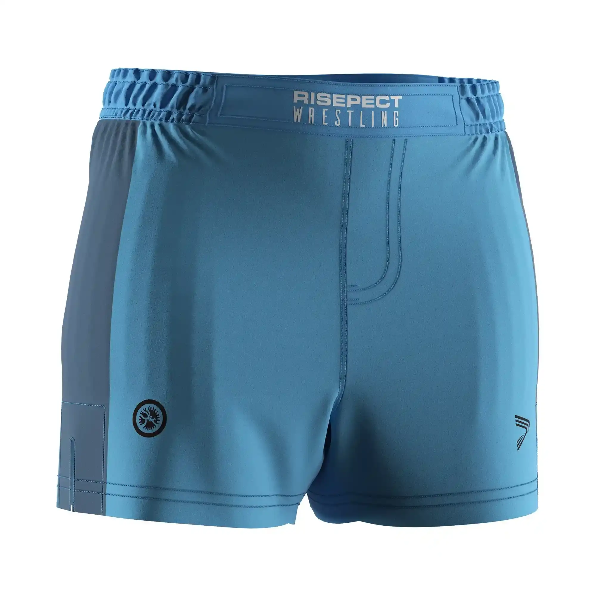 
                Women's Wrestling Shorts Light Blue OEM Women's Athletic Shorts