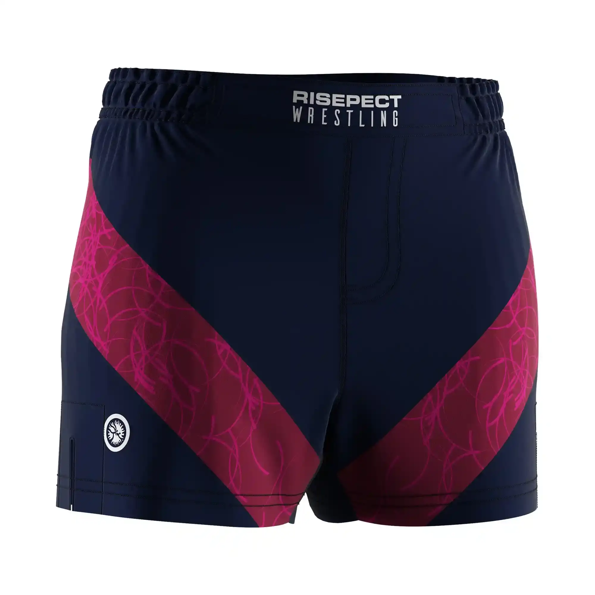 
                Women's Wrestling Shorts Navy & Pink Wholesale Sports Apparel