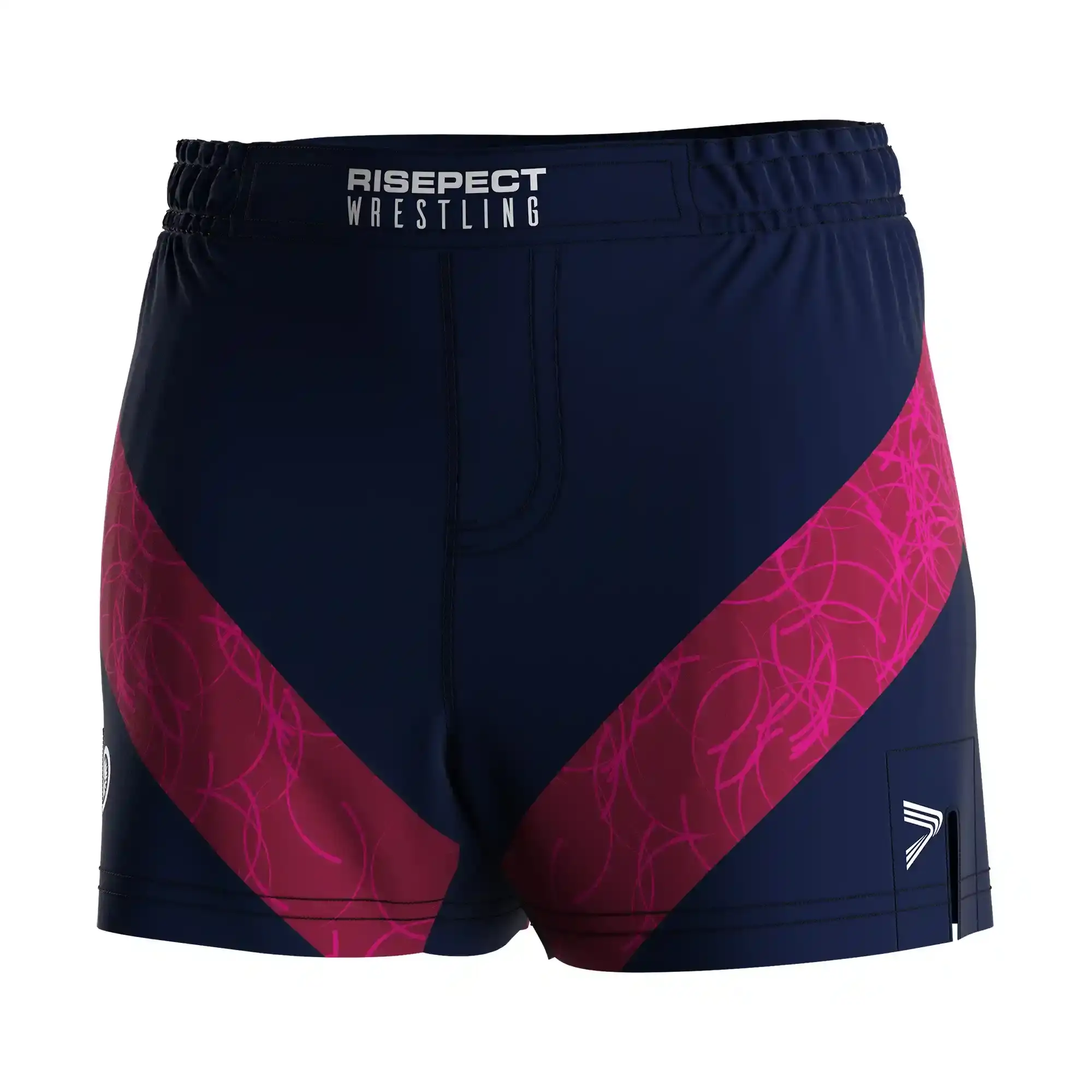 
                Women's Wrestling Shorts Navy & Pink Wholesale Sports Apparel