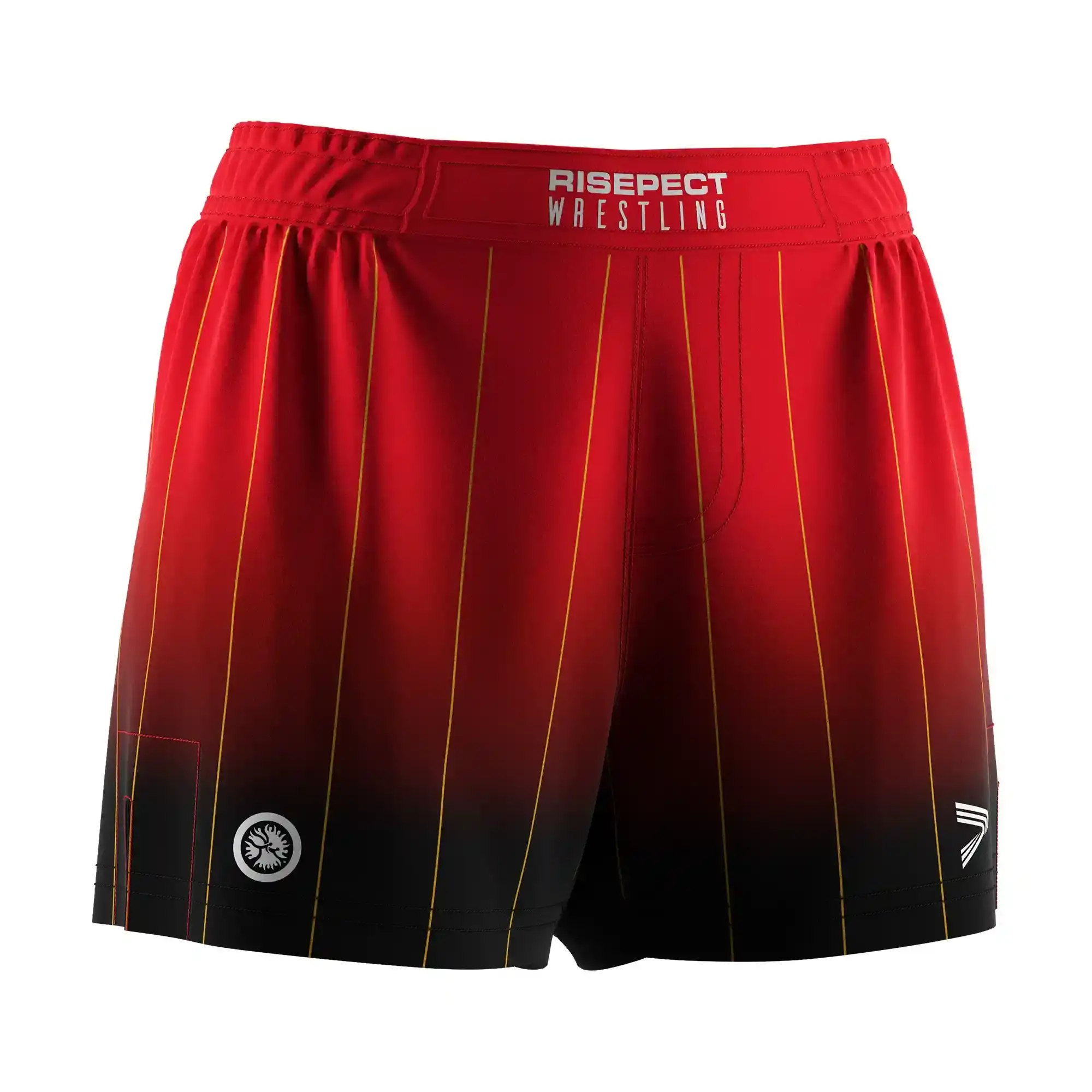 
                Women's Wrestling Shorts Red Gradient Wholesale Competition Shorts