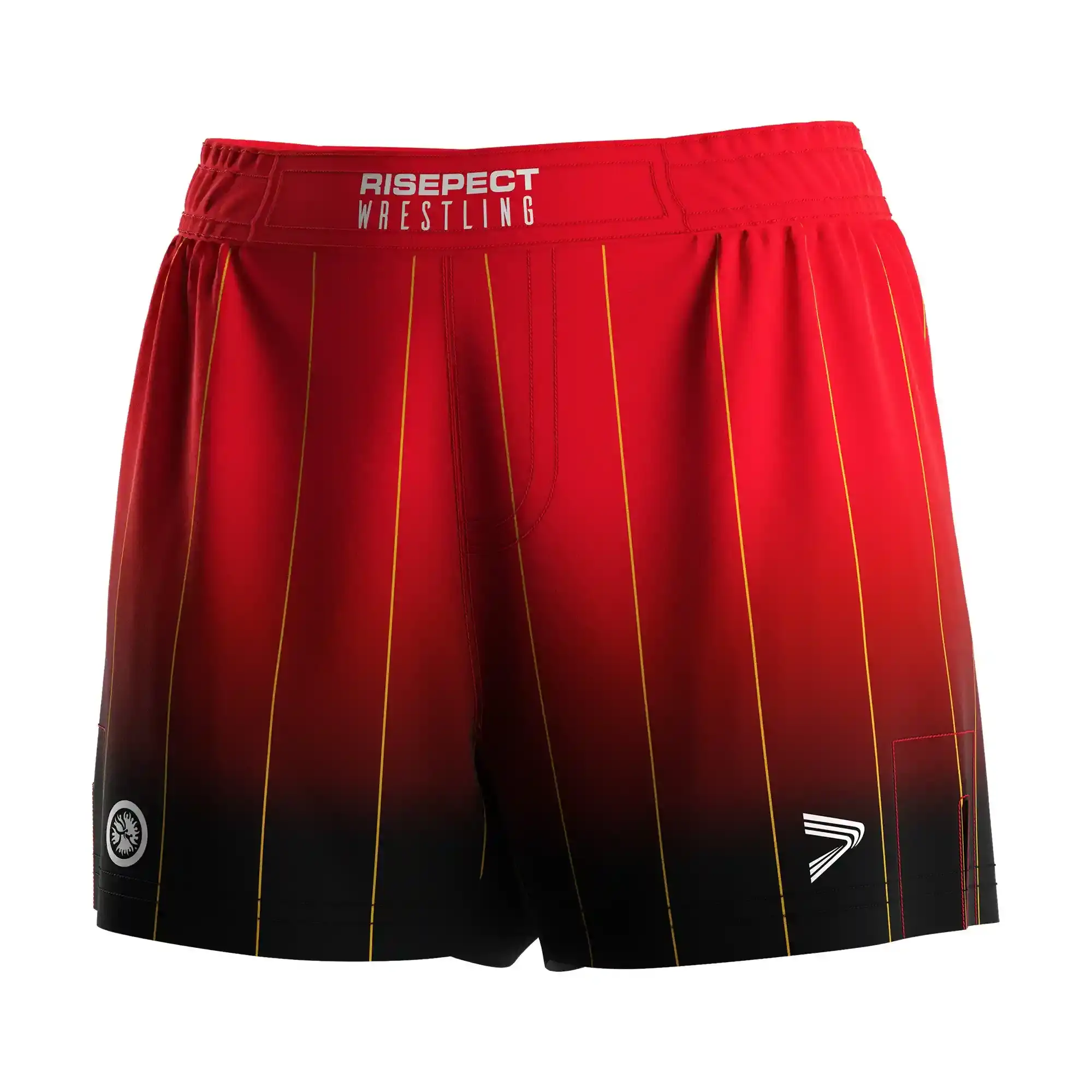 
                Women's Wrestling Shorts Red Gradient Wholesale Competition Shorts