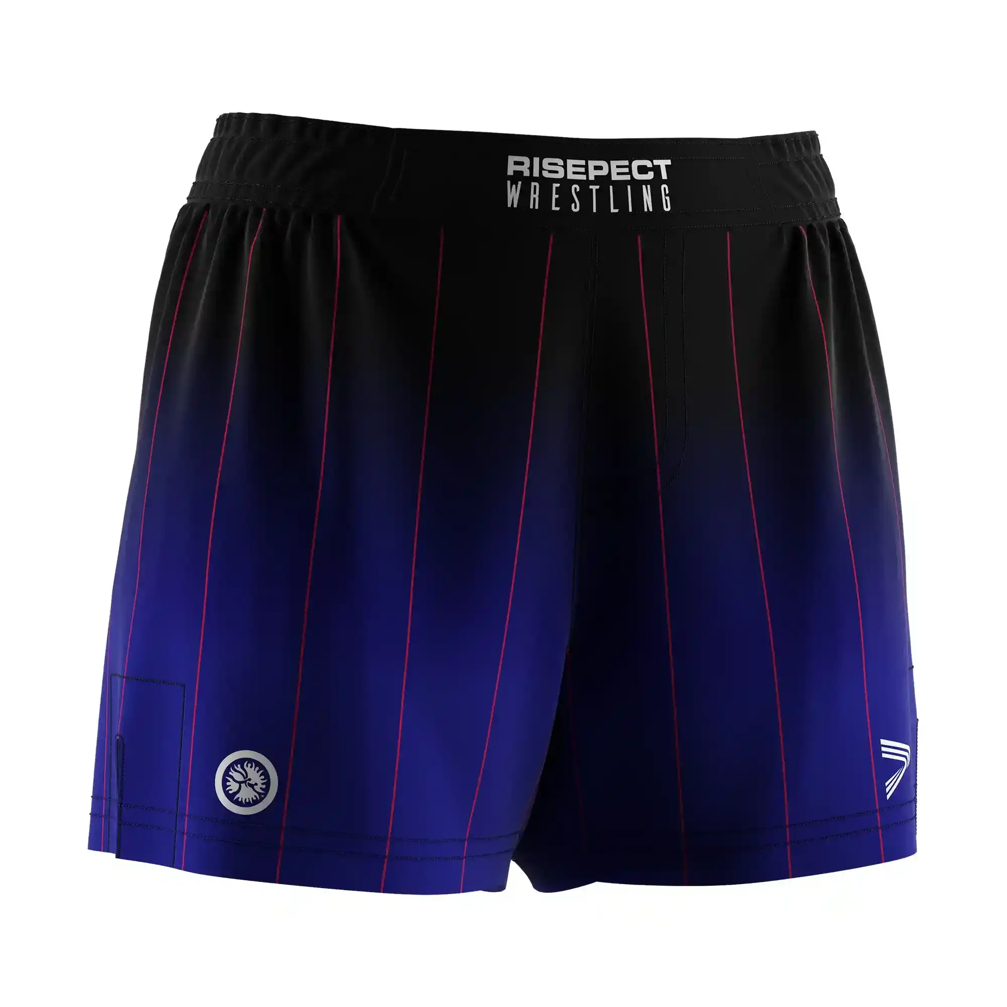 
                Women's Wrestling Shorts Stripes Sublimated Performance Shorts